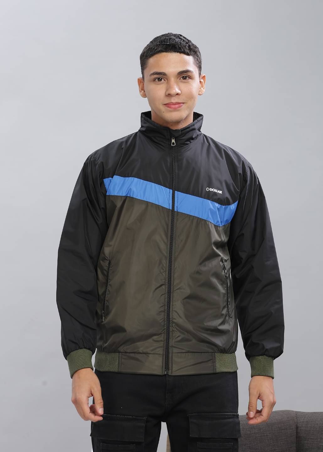     			Dollar Polyester Blend Men's Windcheater Jacket - Olive ( Pack of 1 )