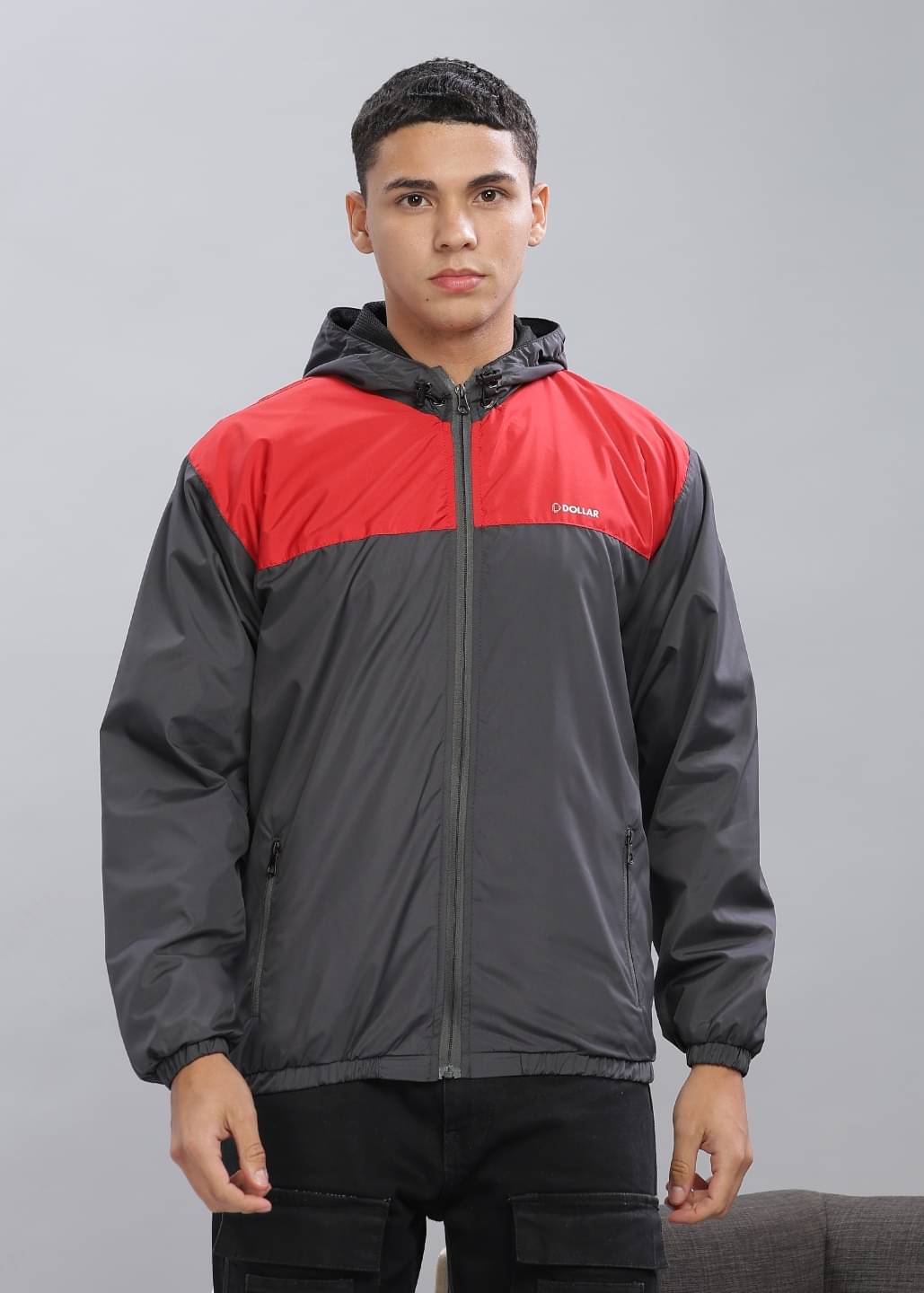     			Dollar Polyester Blend Men's Windcheater Jacket - Grey Melange ( Pack of 1 )
