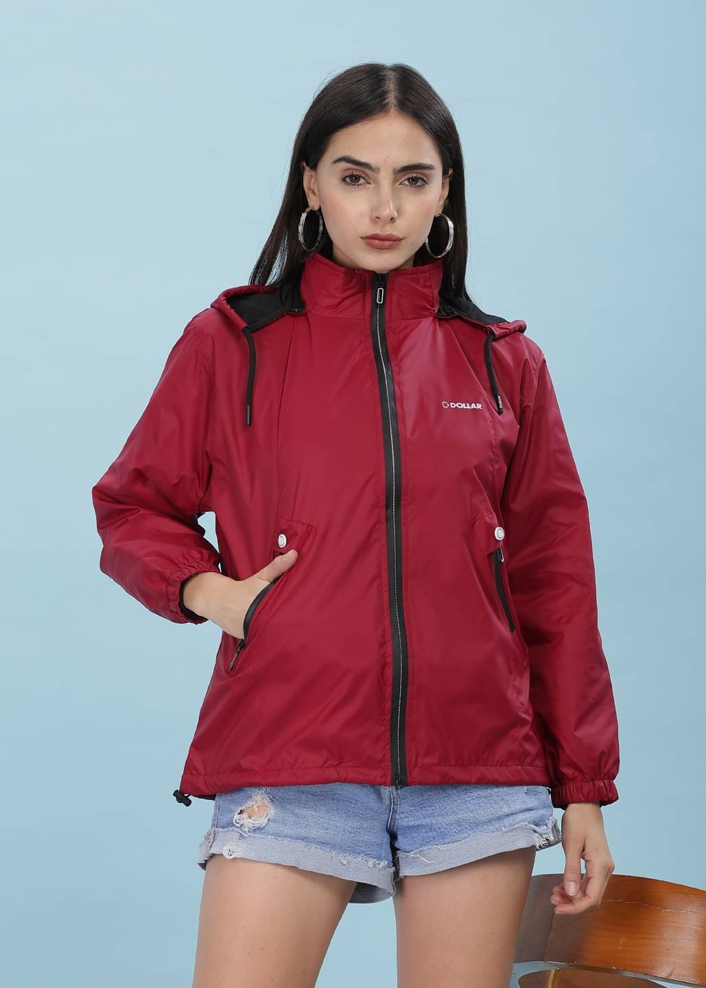     			Dollar Women Regular Jacket ( Red )