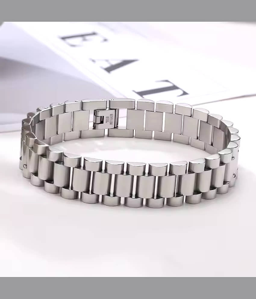 FASHION FRILL Silver Bracelet ( Pack of 1 ) - Bangles & Bracelets | Buy online on ZillyBuy