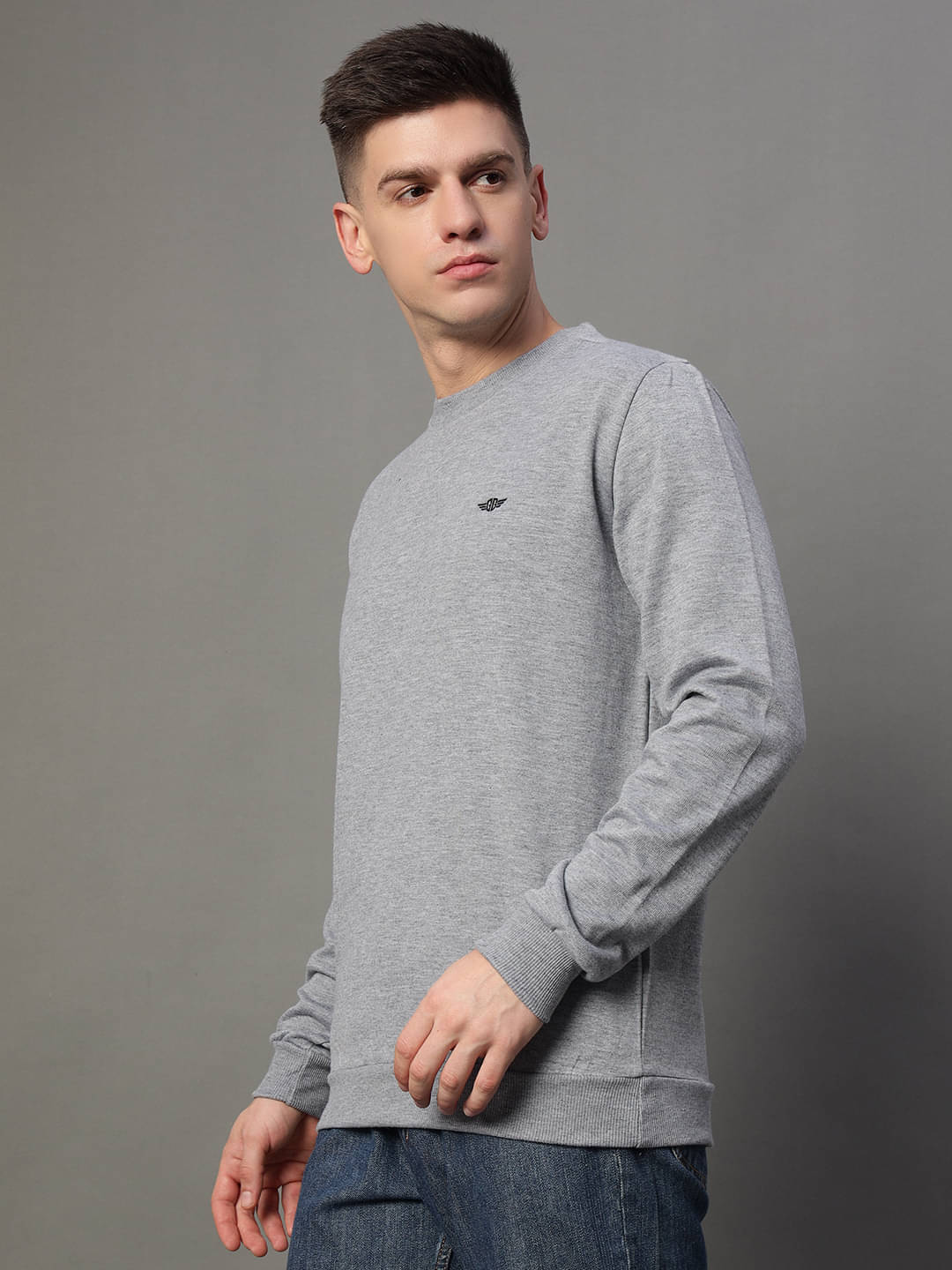     			GET GOLF Fleece Round Neck Men's Sweatshirt - Grey ( Pack of 1 )