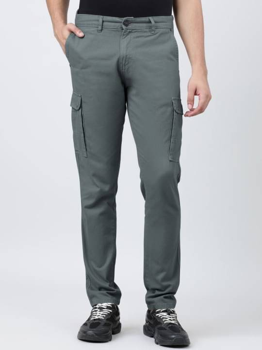     			IVOC Men Classic Slim Fit Cargos Trousers