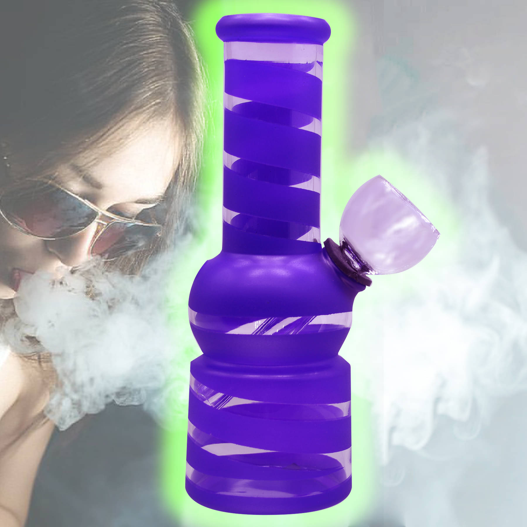     			JMALL Multicolour 10 cm Acrylic Bong - Pack of 1