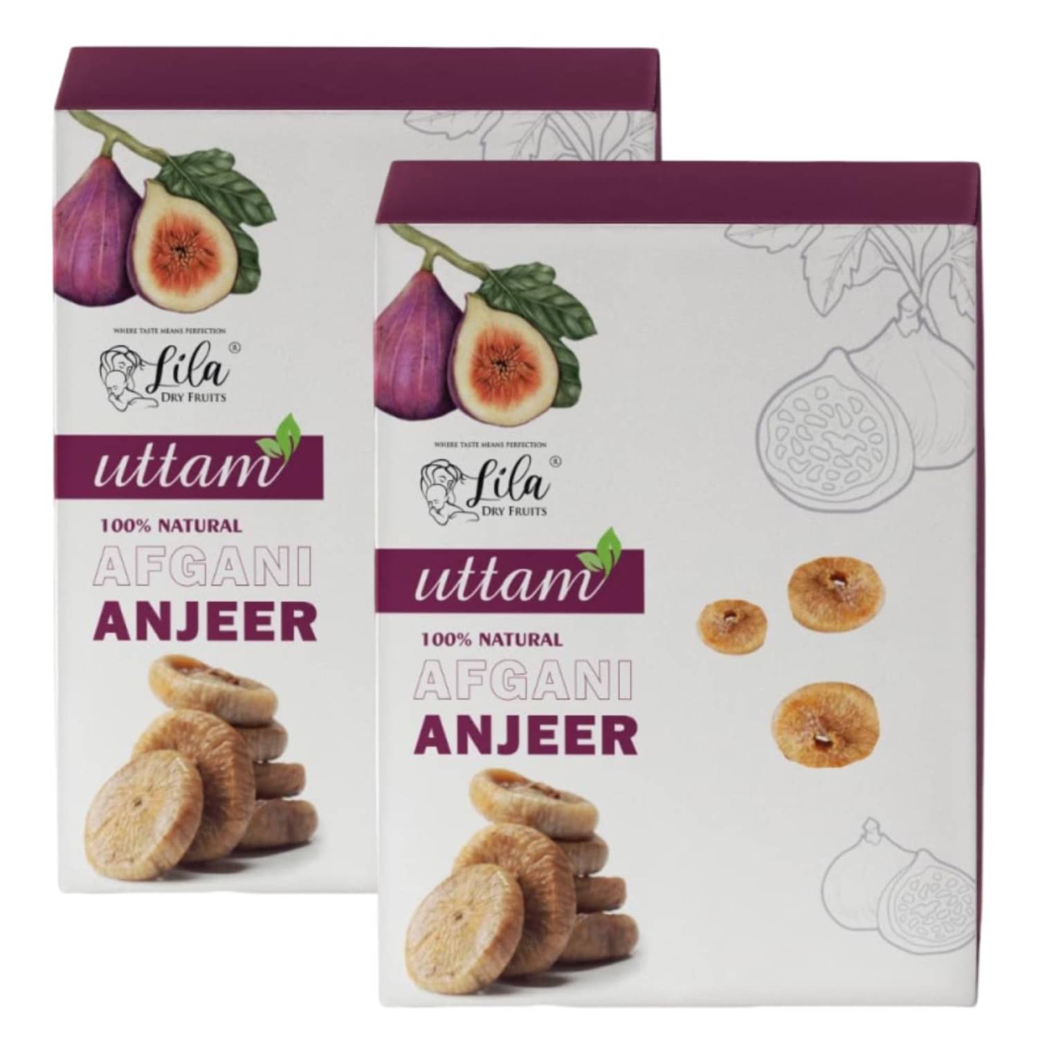     			Lila Dry Fruits UTTAM Anjeer | Premium Afghani Anjeer (250 Grams x 2)