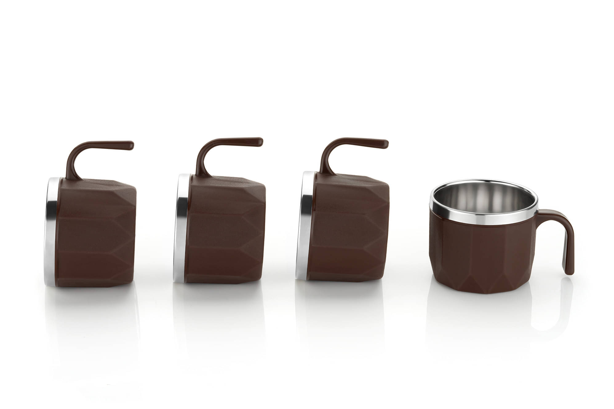     			MAGICSPOON Tea Cup Set Solid Stainless Steel Tea Cup 100 ml ( Pack of 4 )