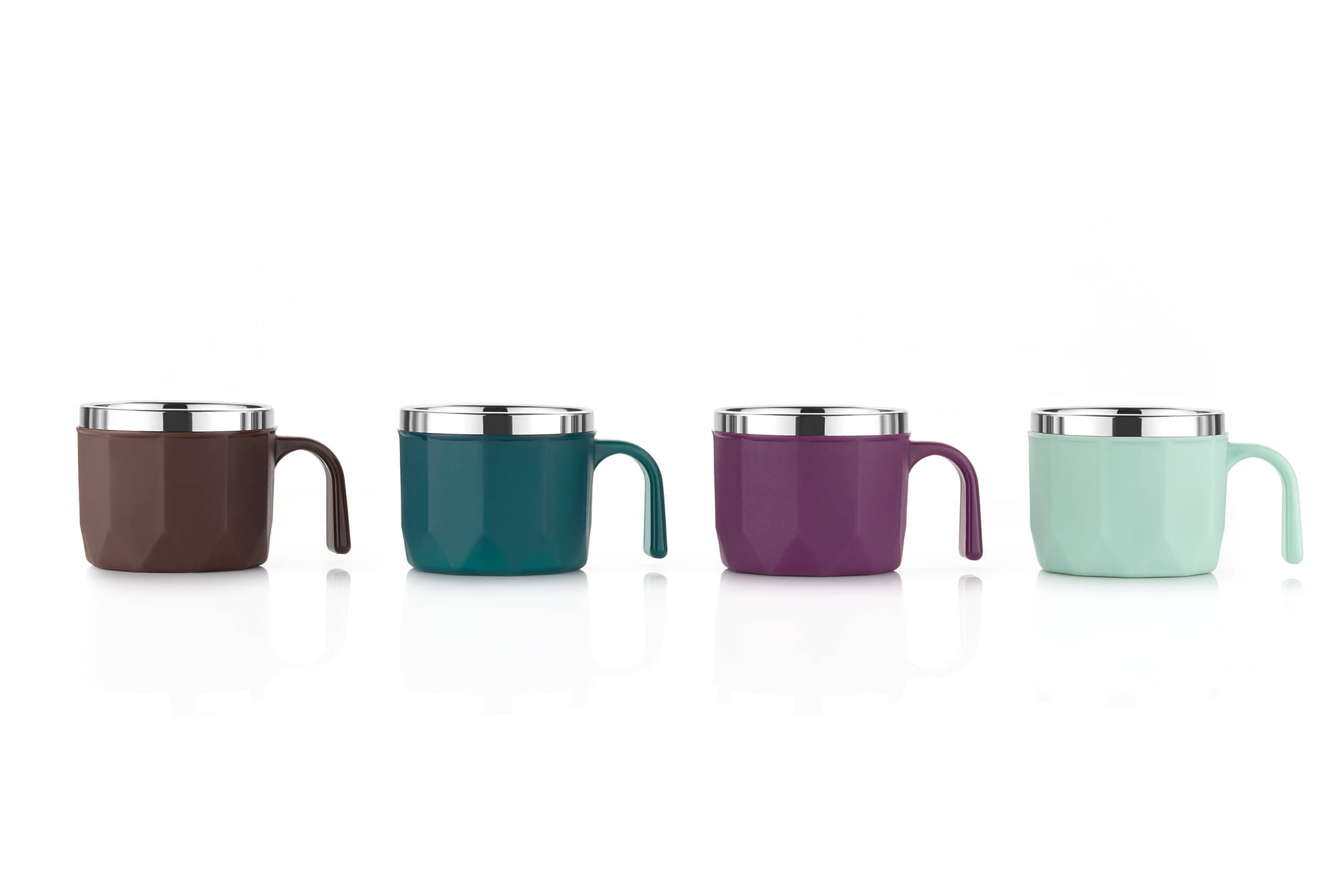    			MAGICSPOON Tea Cup Set Solid Stainless Steel Tea Cup 100 ml ( Pack of 4 )