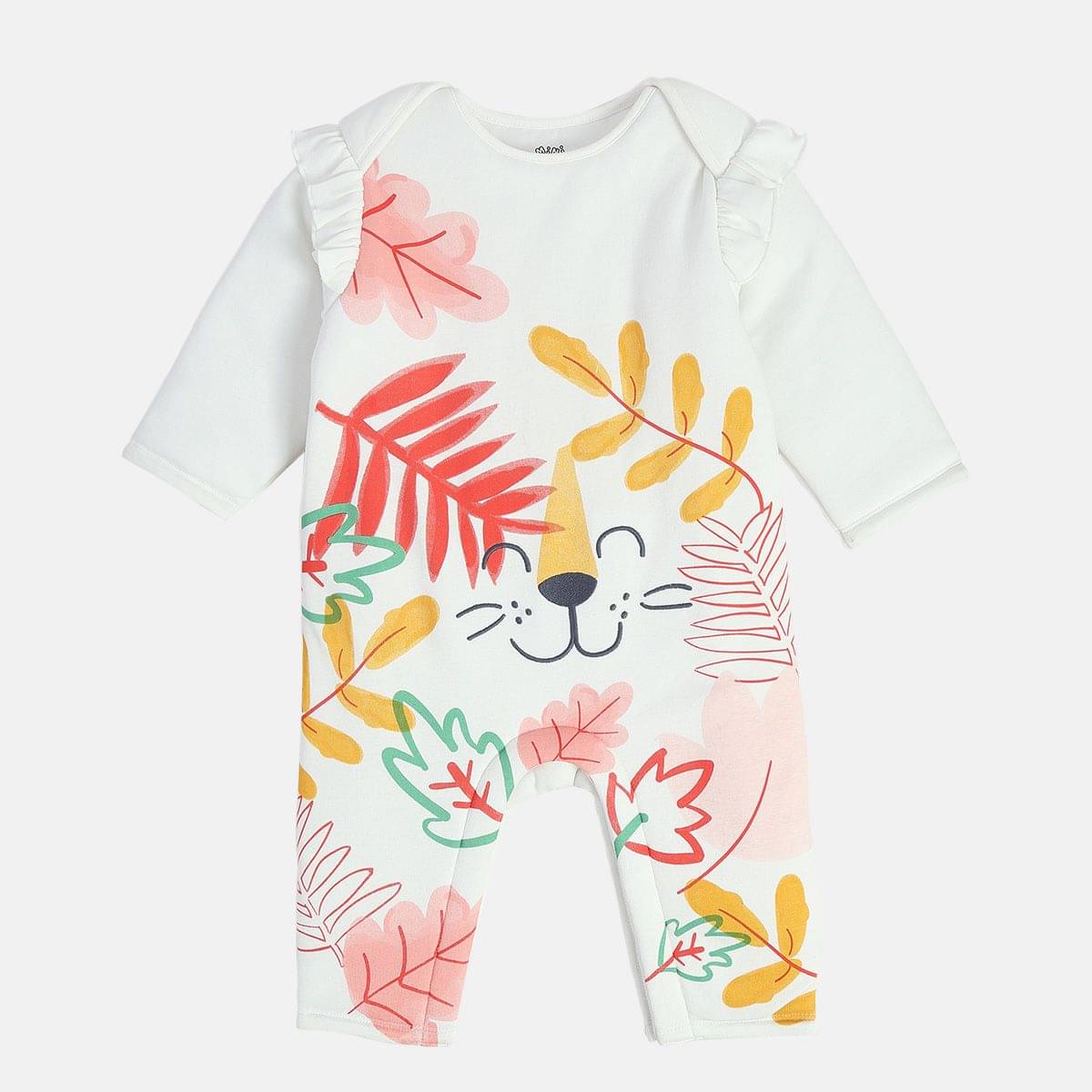 MINI KLUB Pack of 1 Baby Girls Cotton Rompers ( White ) MINI KLUB Pack of 1 Baby Girls Cotton Rompers ( White )