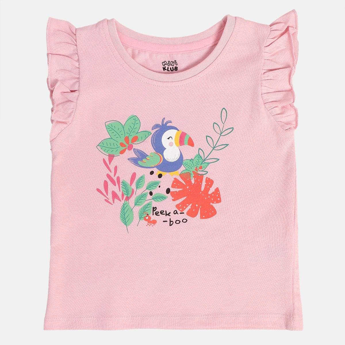     			MINI KLUB Pack of 1 Baby Girls Cotton Top ( Pink )