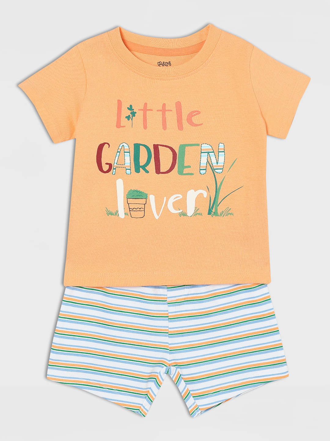 MINI KLUB Pack of 1 Baby Boys Cotton T-Shirt & Shorts ( Multicolor ) MINI KLUB Pack of 1 Baby Boys Cotton T-Shirt & Shorts ( Multicolor )