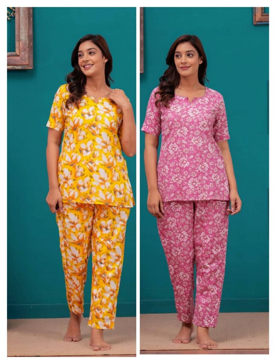 Nevisha Style Women Printed Kurta With Trousers Co-Ord Set ( Multicolor ) Nevisha Style Women Printed Kurta With Trousers Co-Ord Set ( Multicolor )