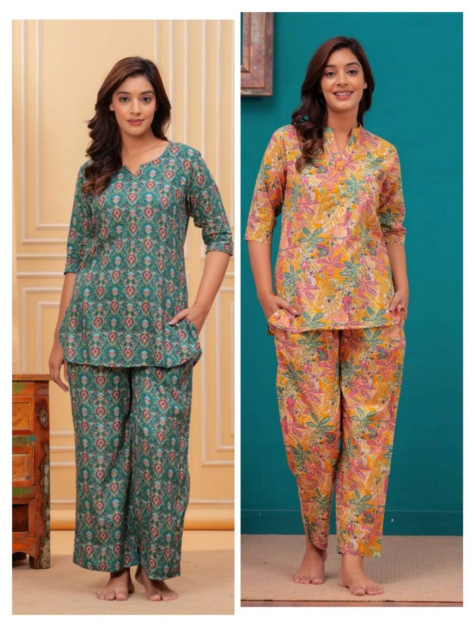 Nevisha Style Women Printed Kurta With Trousers Co-Ord Set ( Multicolor )     			Nevisha Style Women Printed Kurta With Trousers Co-Ord Set ( Multicolor )