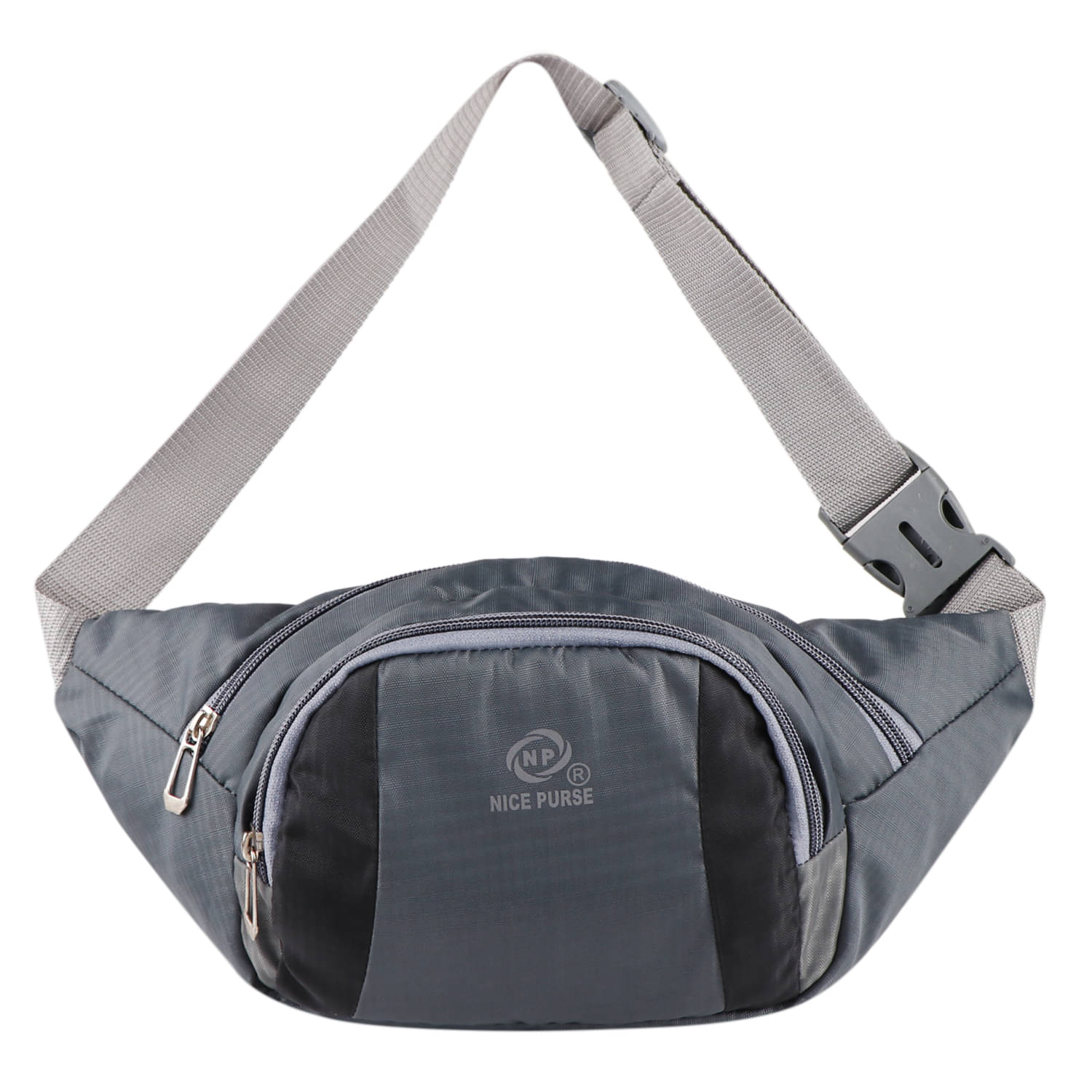     			Nice Purse (W.B-005) Polyester Grey Waist Pouch
