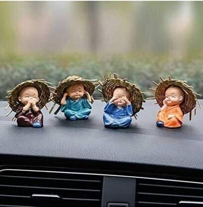PICKARTME Resting Buddha Showpiece 10 cm - Pack of 4 PICKARTME Resting Buddha Showpiece 10 cm - Pack of 4