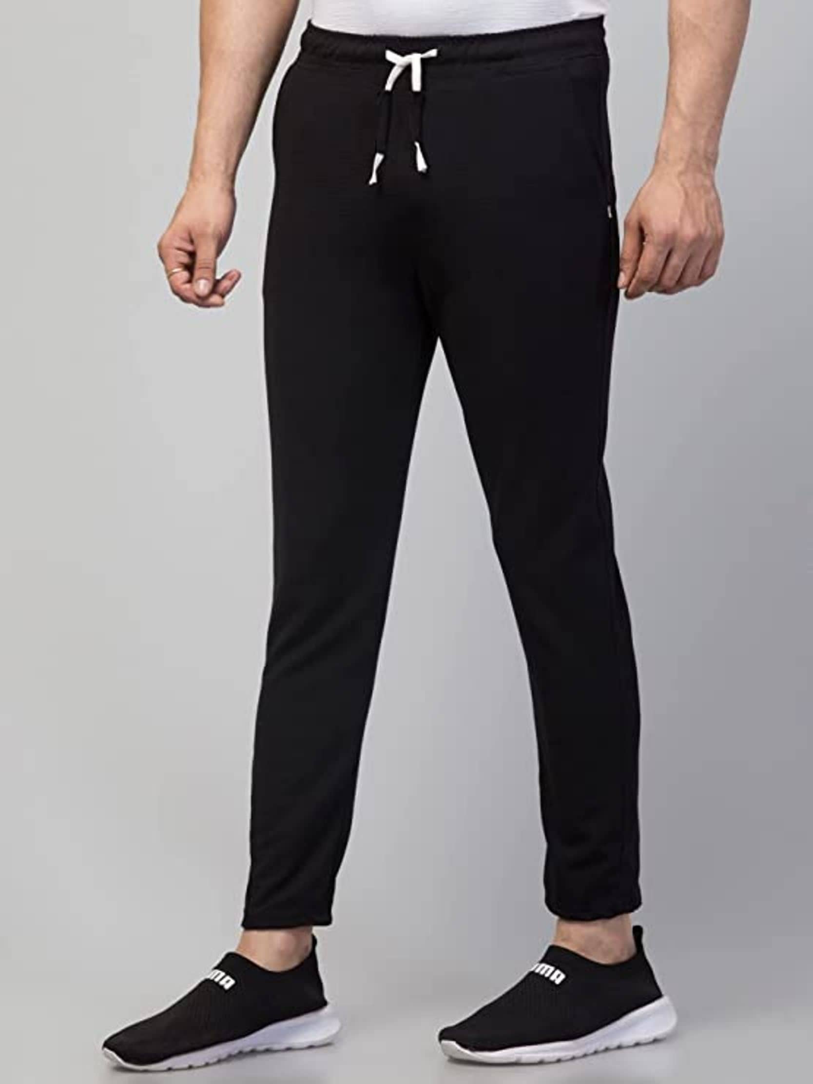 RAABTA FASHIION Black Polyester Men's Sports Trackpants ( Pack of 1 ) - Track Pants | Buy online on ZillyBuy