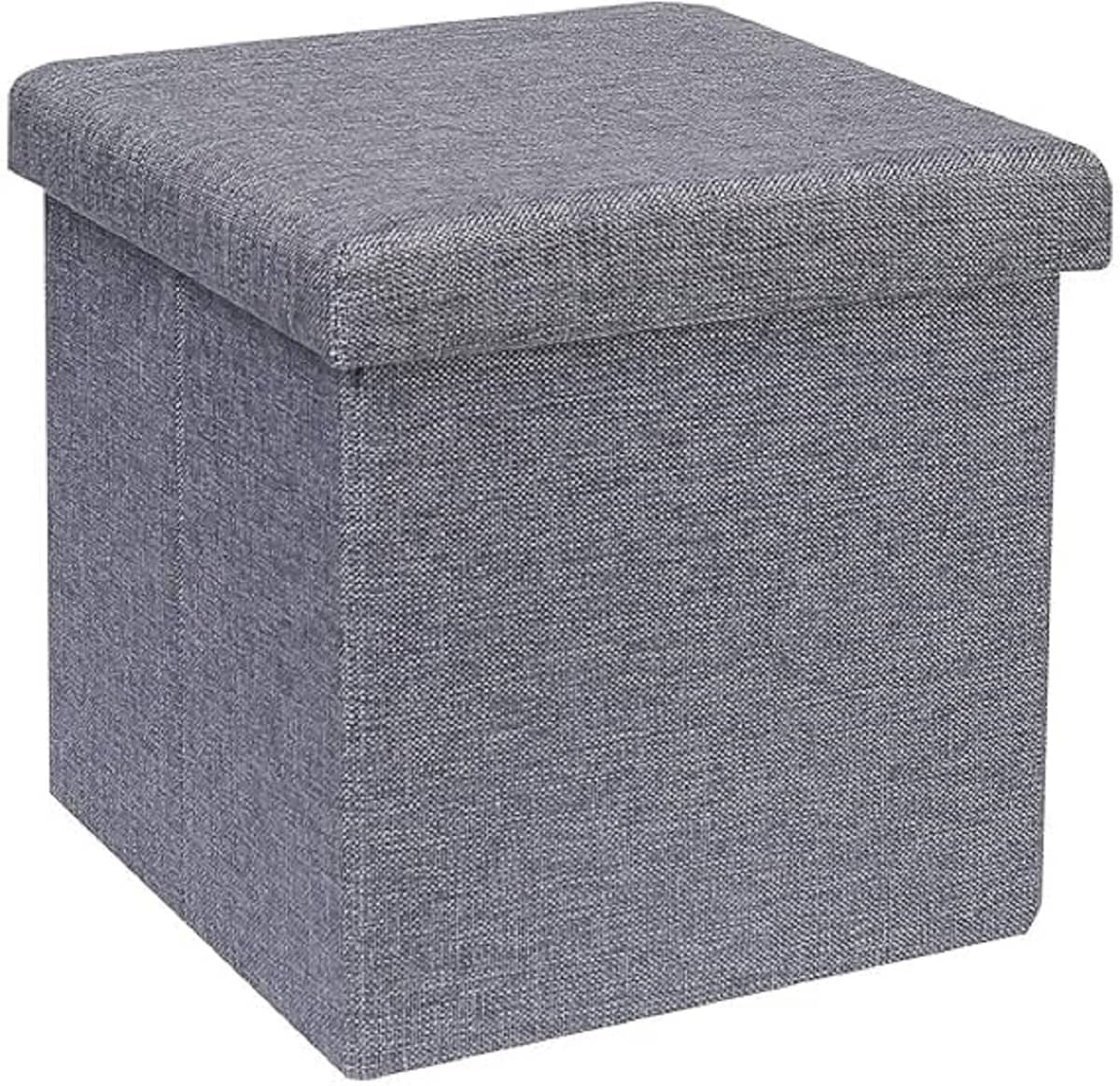 RAMDEV ENTERPRISE Living Room Cube Shape Sitting Stool with Storage Box 30 X 30 cm Foldable Storage Bins Multipurpose Clothes, Books, and Toys Organizer with Cushion Seat Lid RAMDEV ENTERPRISE Living Room Cube Shape Sitting Stool with Storage Box 30 X 30 cm Foldable Storage Bins Multipurpose Clothes, Books, and Toys Organizer with Cushion Seat Lid