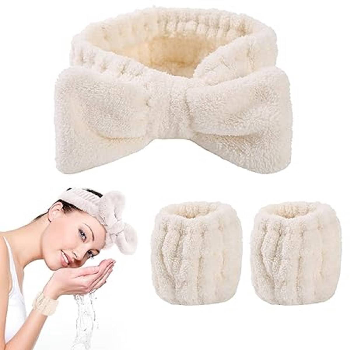     			RAMDEV ENTERPRISE Off-White Hair Accessory Set ( Pack of 1 )