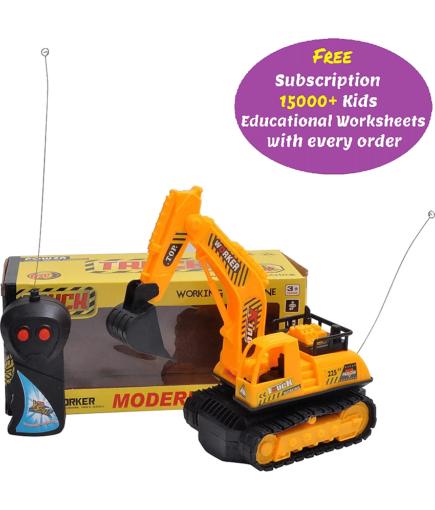 Remote Control JCB Machine Unbreakable Toys Vehicles Set Truck Playing for Kids (Multicolor, 3+ Years Old) 1piece Plastic JCB Vehicle Toy