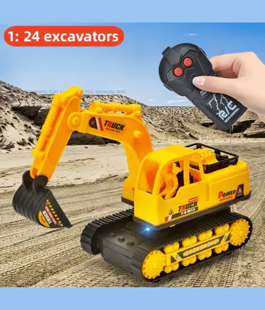 Remote Control JCB Machine Unbreakable Toys Vehicles Set Truck Playing for Kids (Multicolor, 3+ Years Old) 1piece Plastic JCB Vehicle Toy