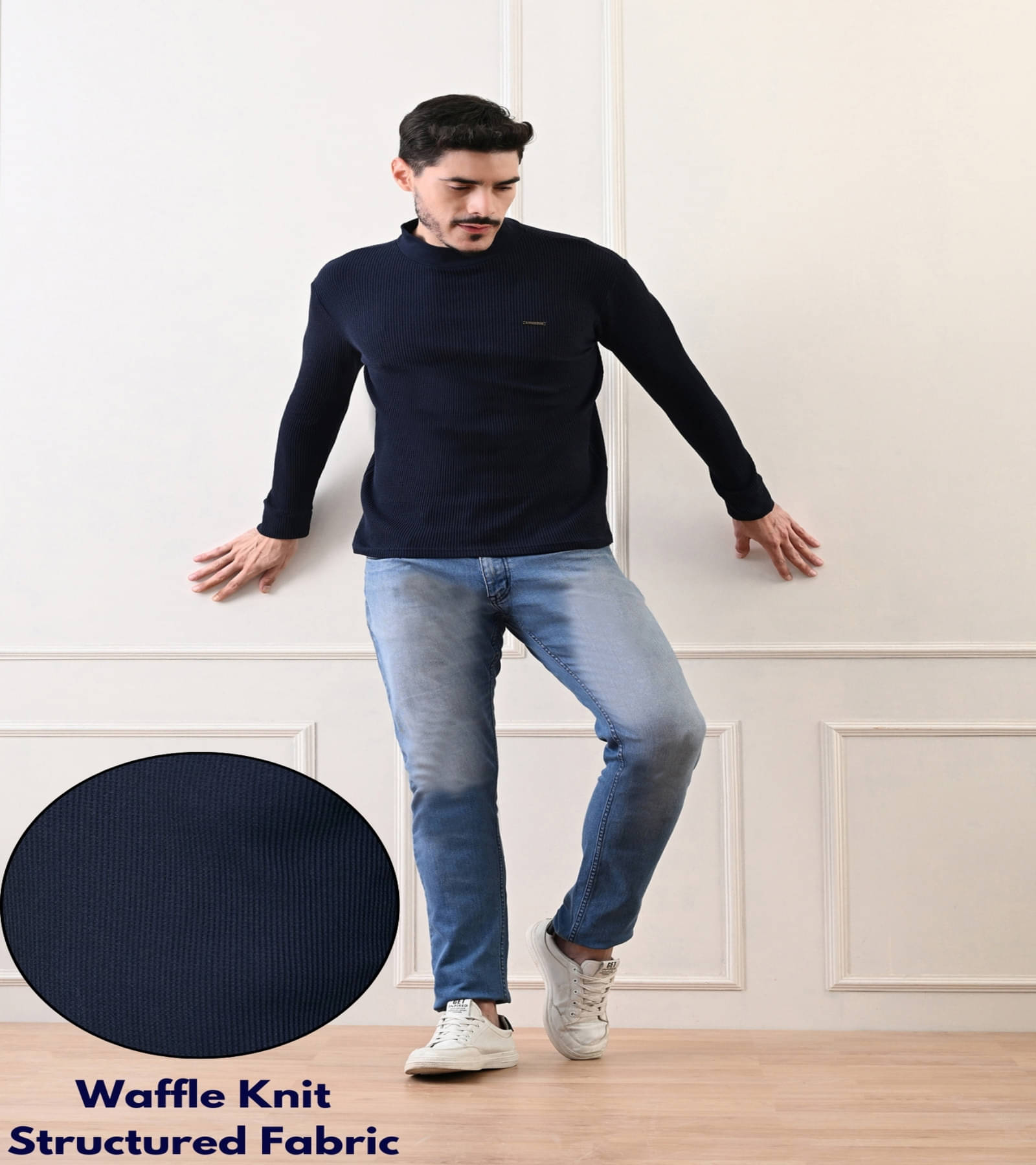     			STARFOX Pack of 1 Cotton Regular Fit Men's T-Shirt ( Navy )