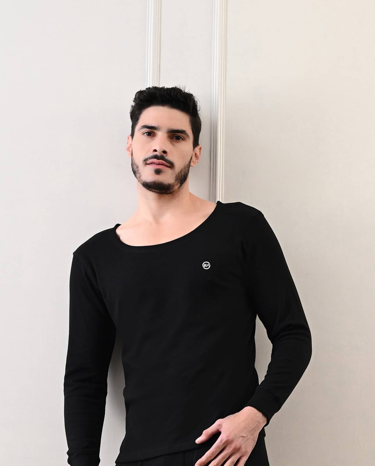    			STARFOX Pack of 1 Cotton Thermal Tops For Men's ( Black )