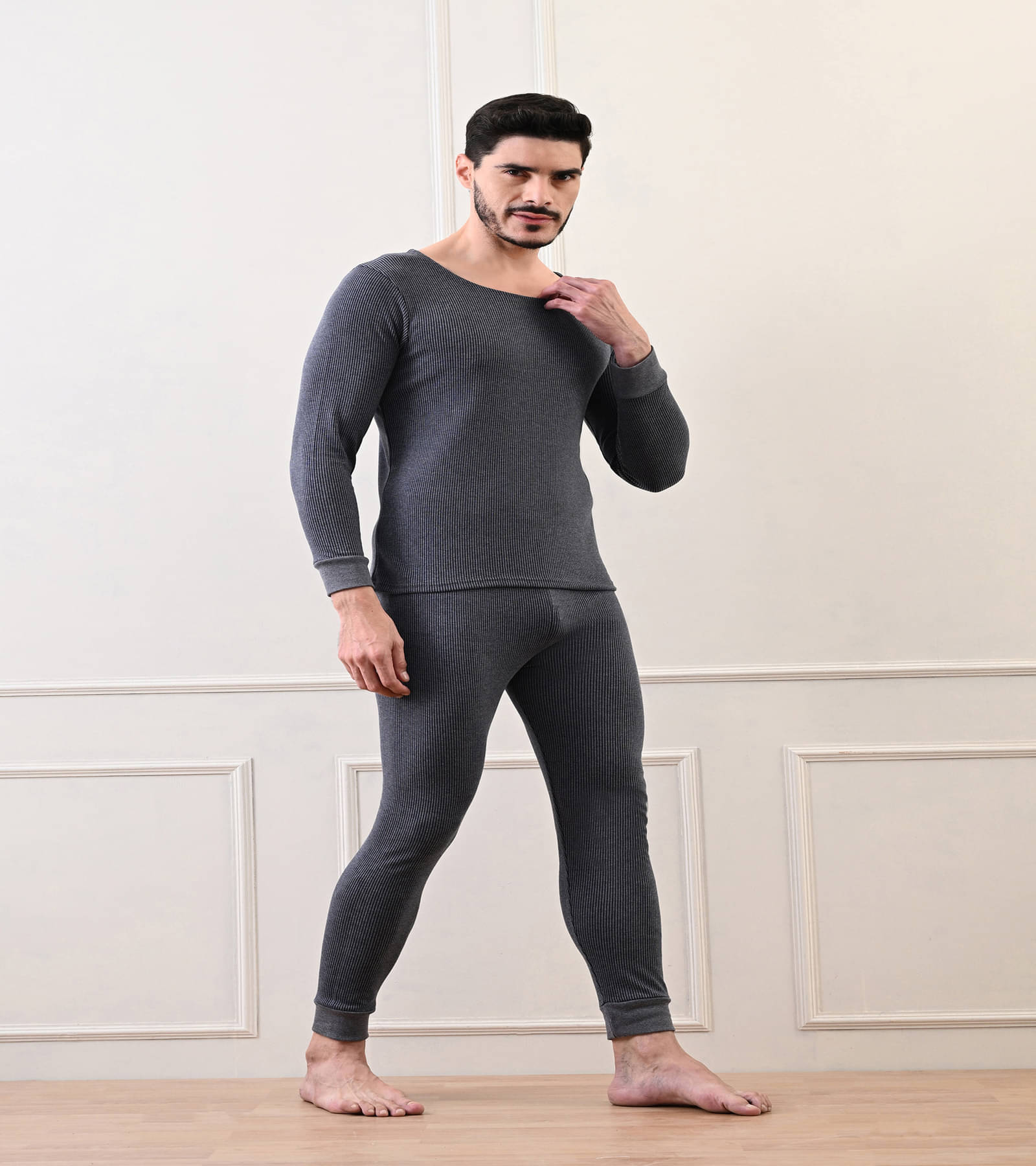    			STARFOX Pack of 1 Cotton Blend Thermal Sets For Men's ( Navy Blue )