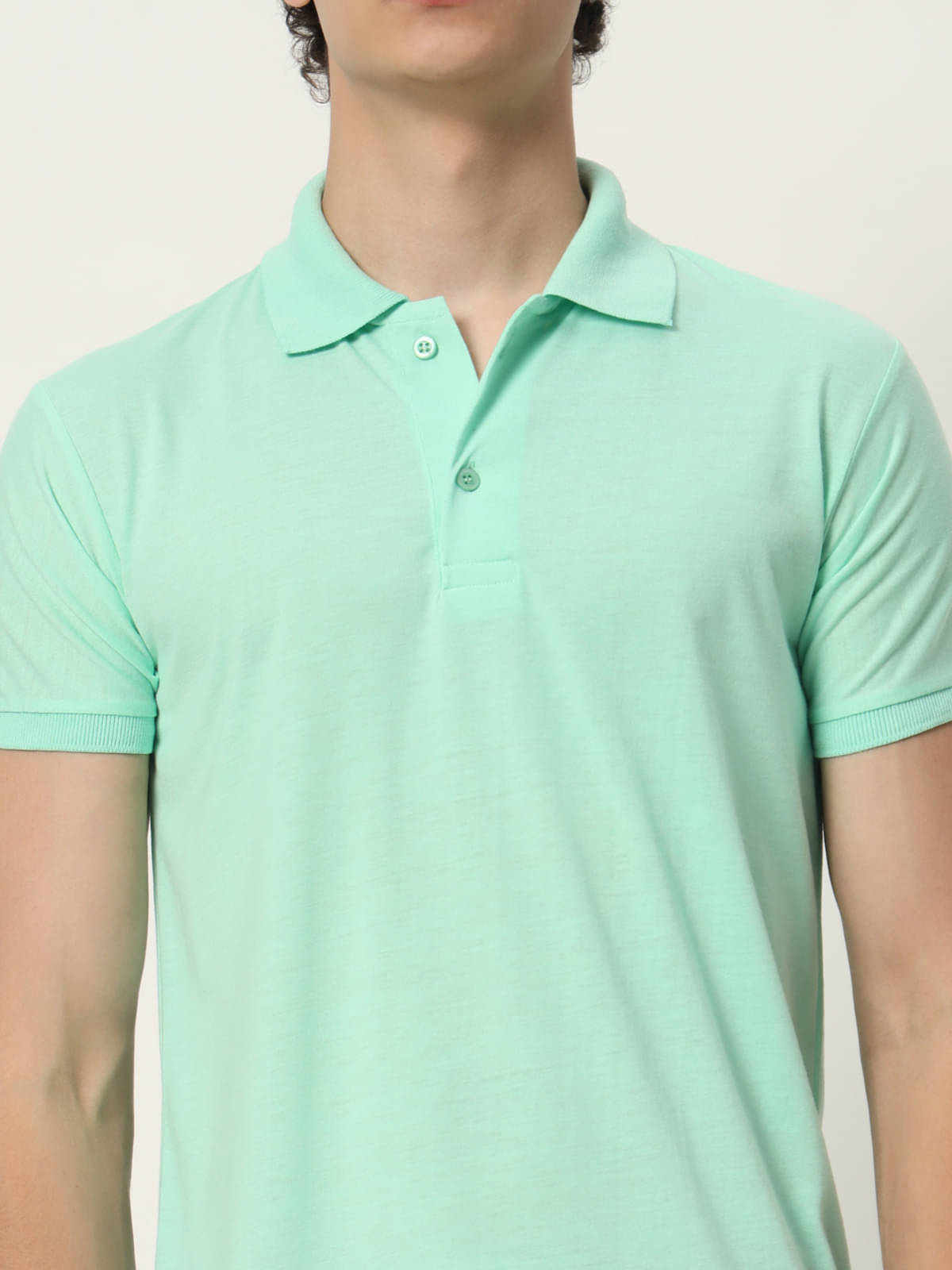     			STYLE ACCORD Cotton Blend Regular Fit Solid Half Sleeves Men's Polo T Shirt - Sea Green ( Pack of 1 )