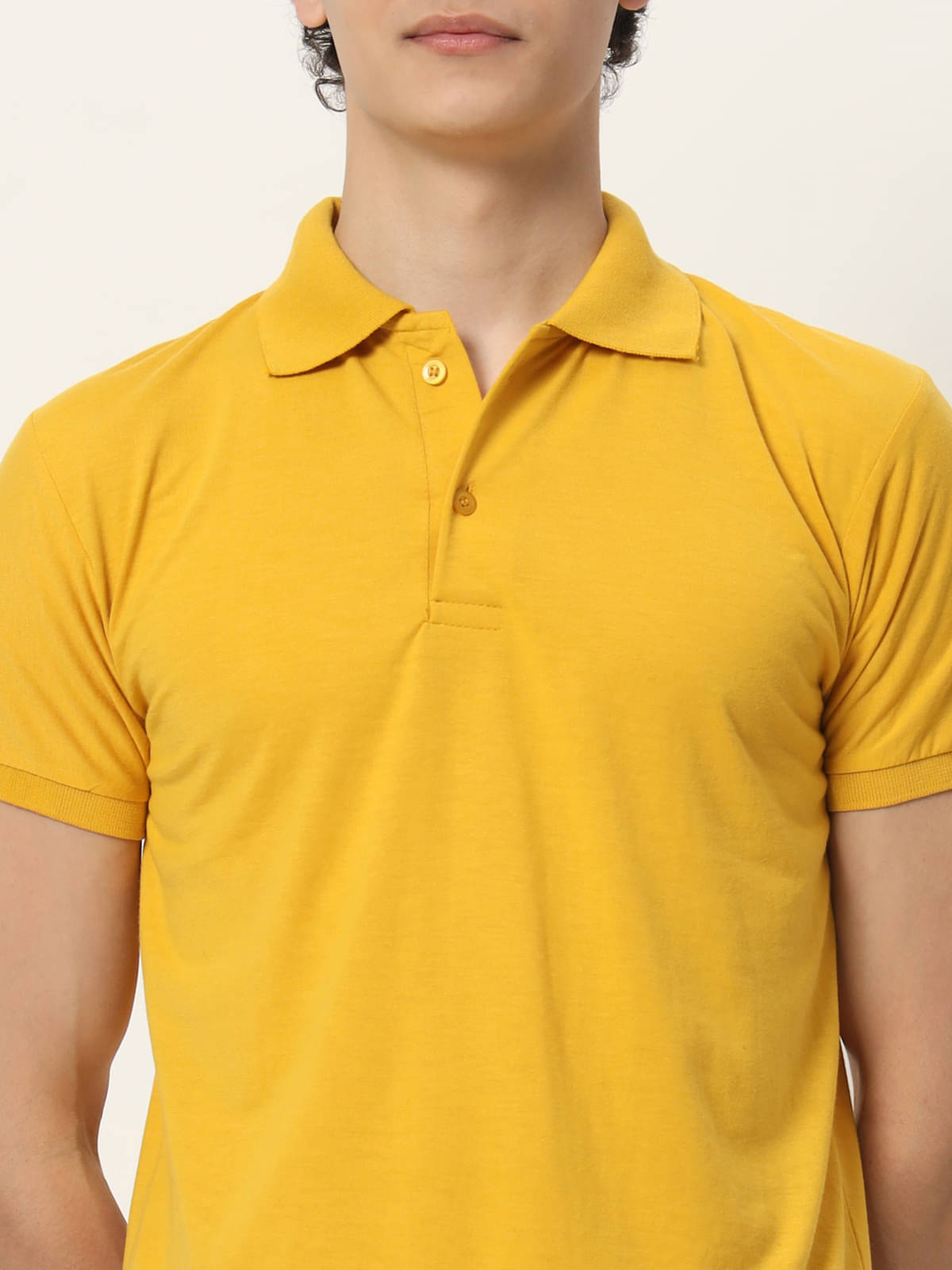     			STYLE ACCORD Cotton Blend Regular Fit Solid Half Sleeves Men's Polo T Shirt - Yellow ( Pack of 1 )