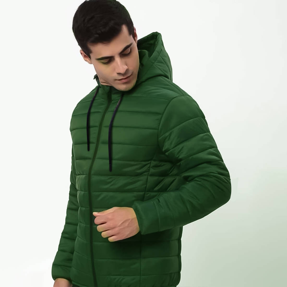 Shopeleven Polyester Men's Puffer Jacket - Green ( Pack of 1 ) Shopeleven Polyester Men's Puffer Jacket - Green ( Pack of 1 )