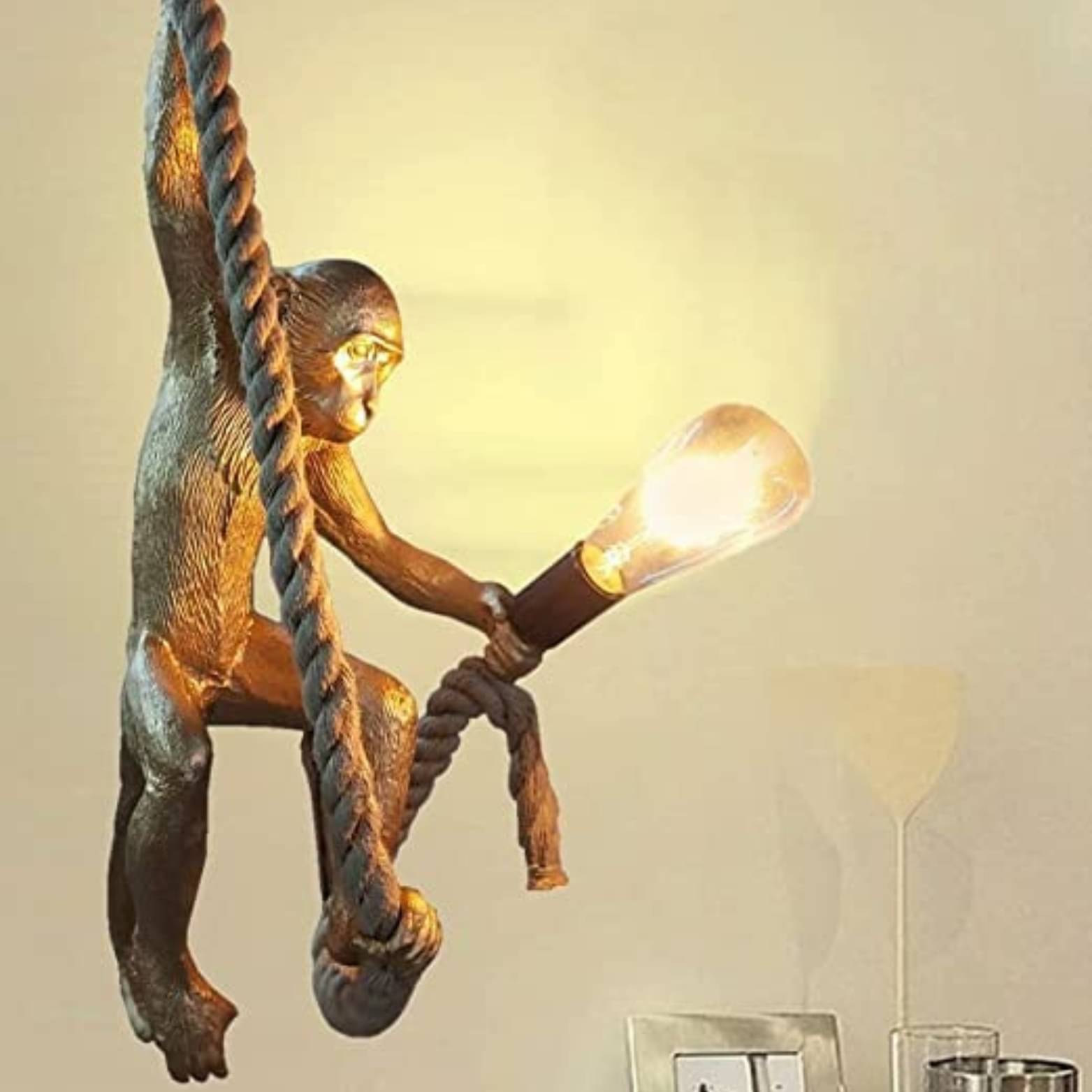     			Spark World Resin Hanging Light Gold - Pack of 1