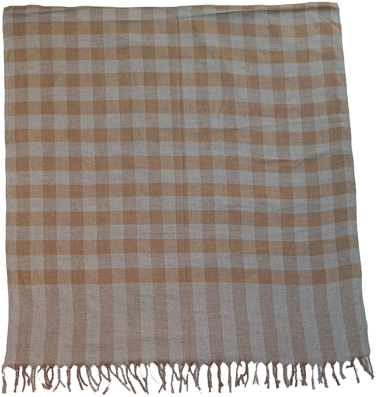 Sprha Beige Checks Shawl - ( Pack of 1 ) Sprha Beige Checks Shawl - ( Pack of 1 )