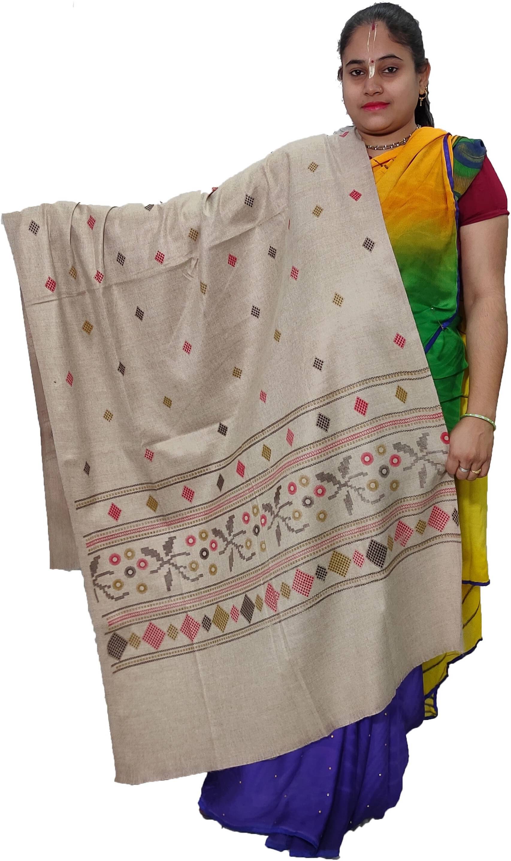     			Sprha Beige Self Design Shawl - ( Pack of 1 )