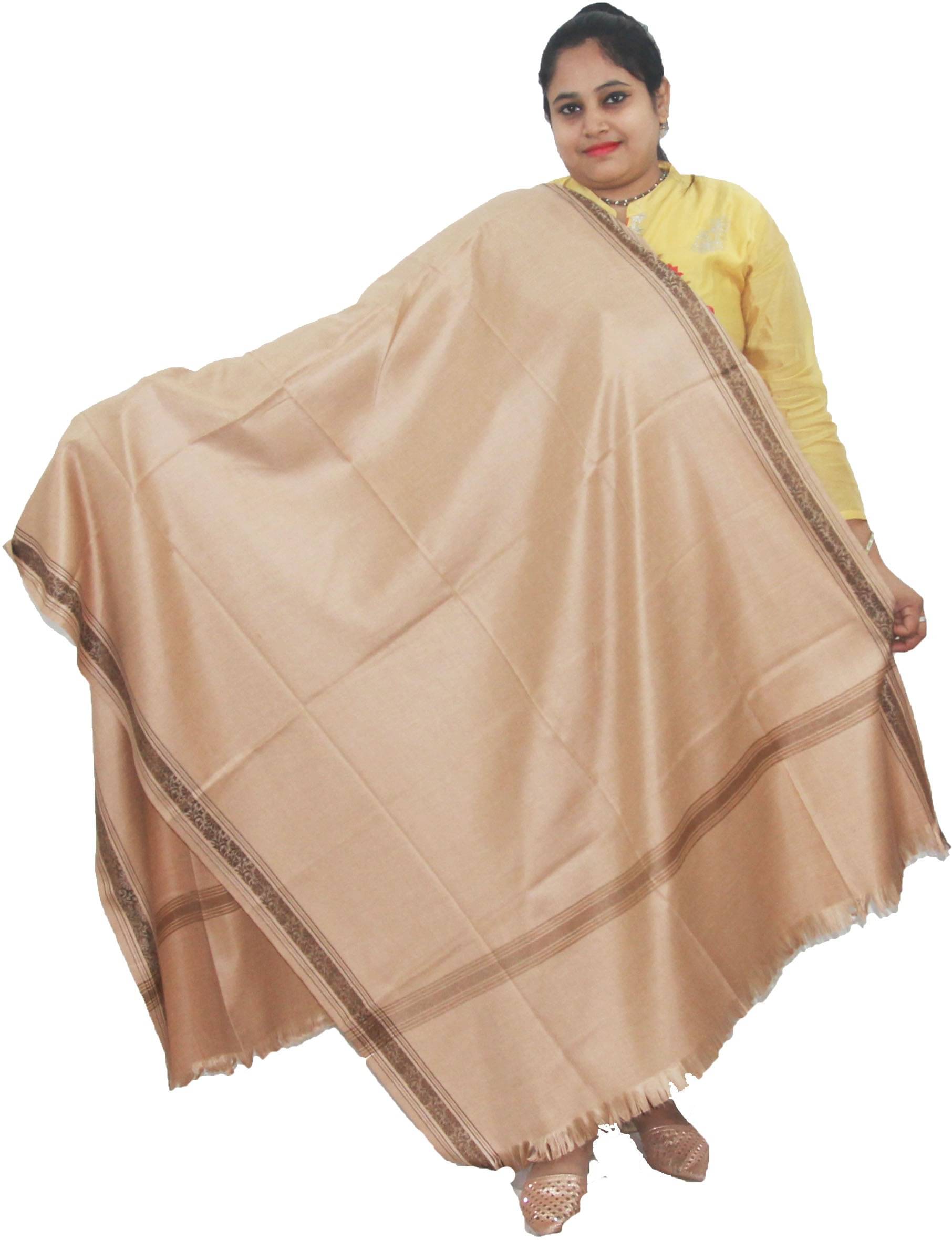 Sprha Beige Solid Shawl - ( Pack of 1 ) Sprha Beige Solid Shawl - ( Pack of 1 )