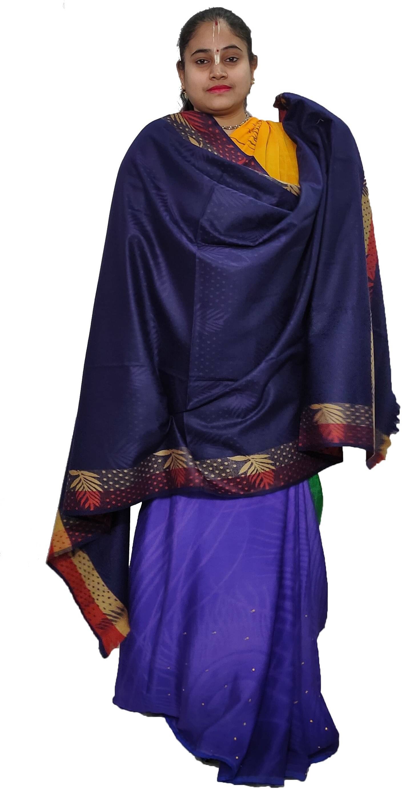     			Sprha Blue Self Design Shawl - ( Pack of 1 )