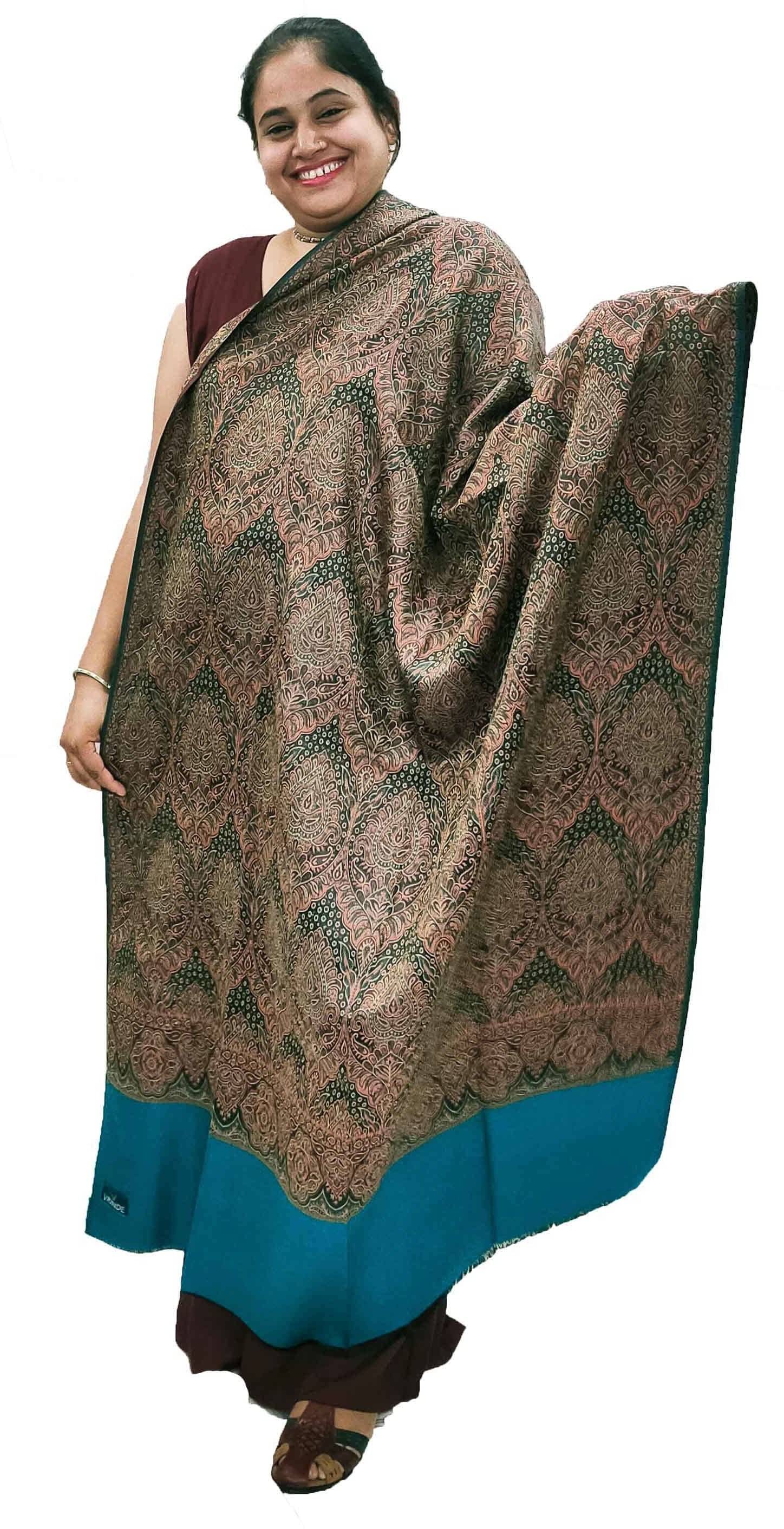     			Sprha Blue Self Design Shawl - ( Pack of 1 )