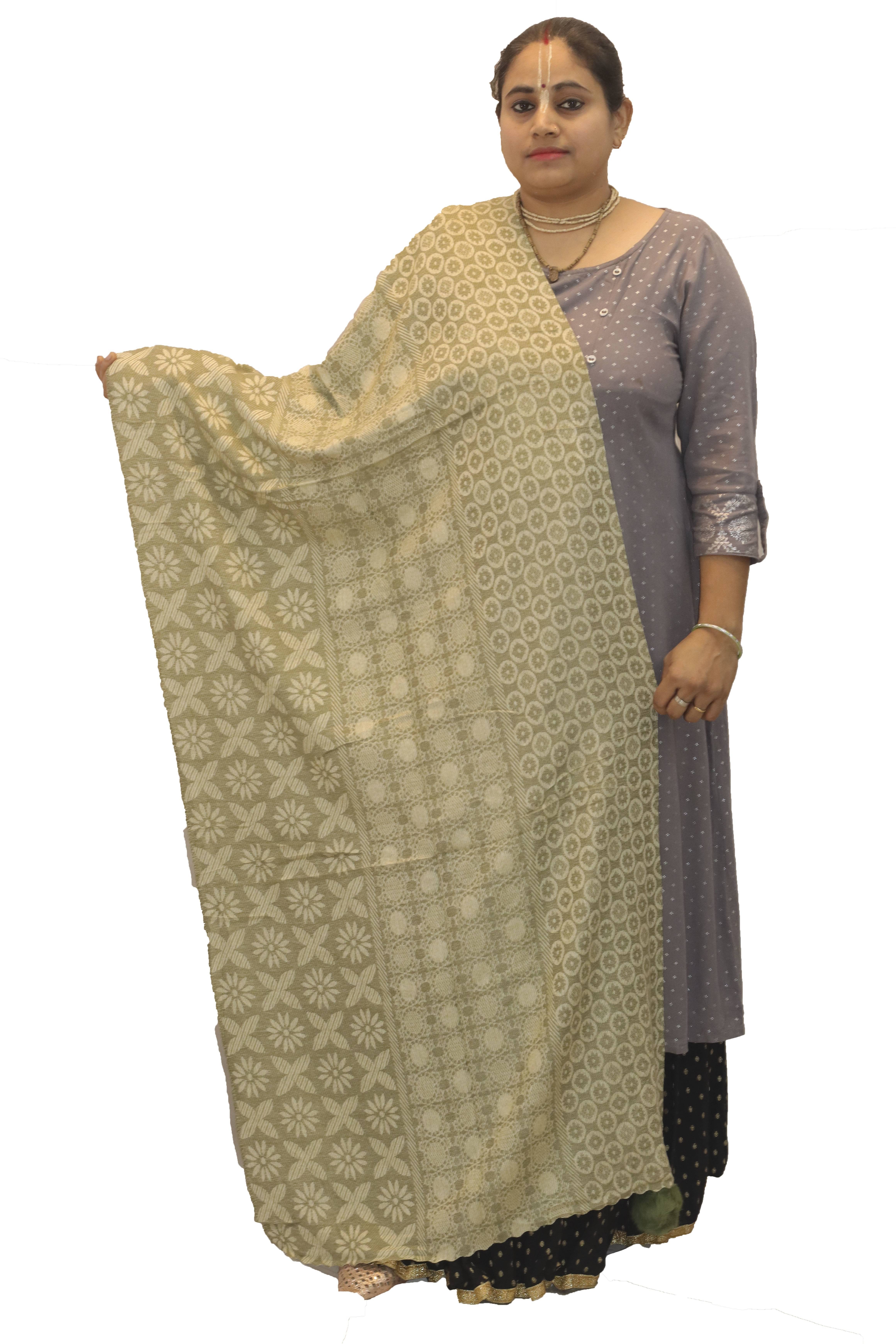     			Sprha Green Self Design Shawl - ( Pack of 1 )