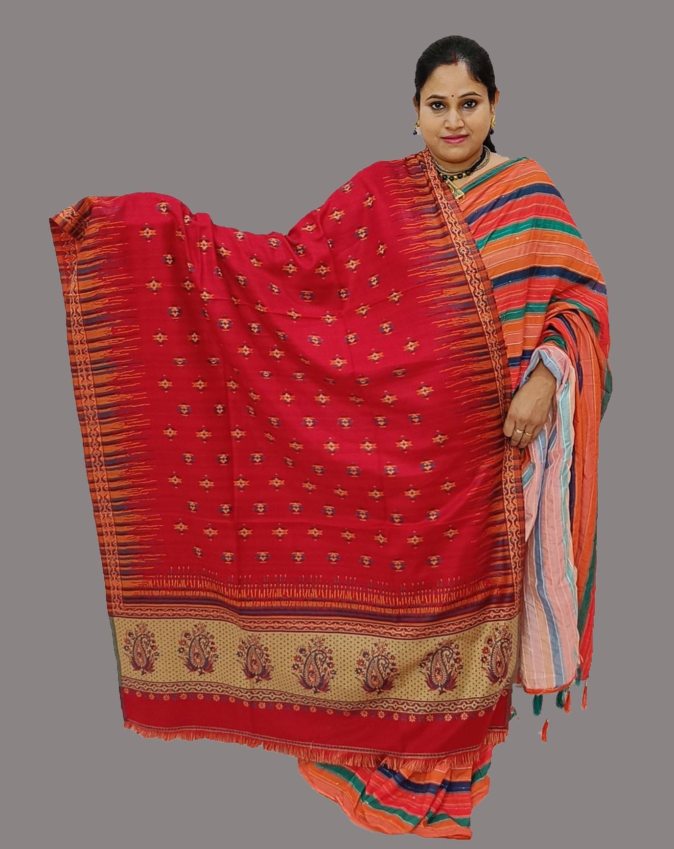 Sprha Maroon Self Design Shawl - ( Pack of 1 ) Sprha Maroon Self Design Shawl - ( Pack of 1 )