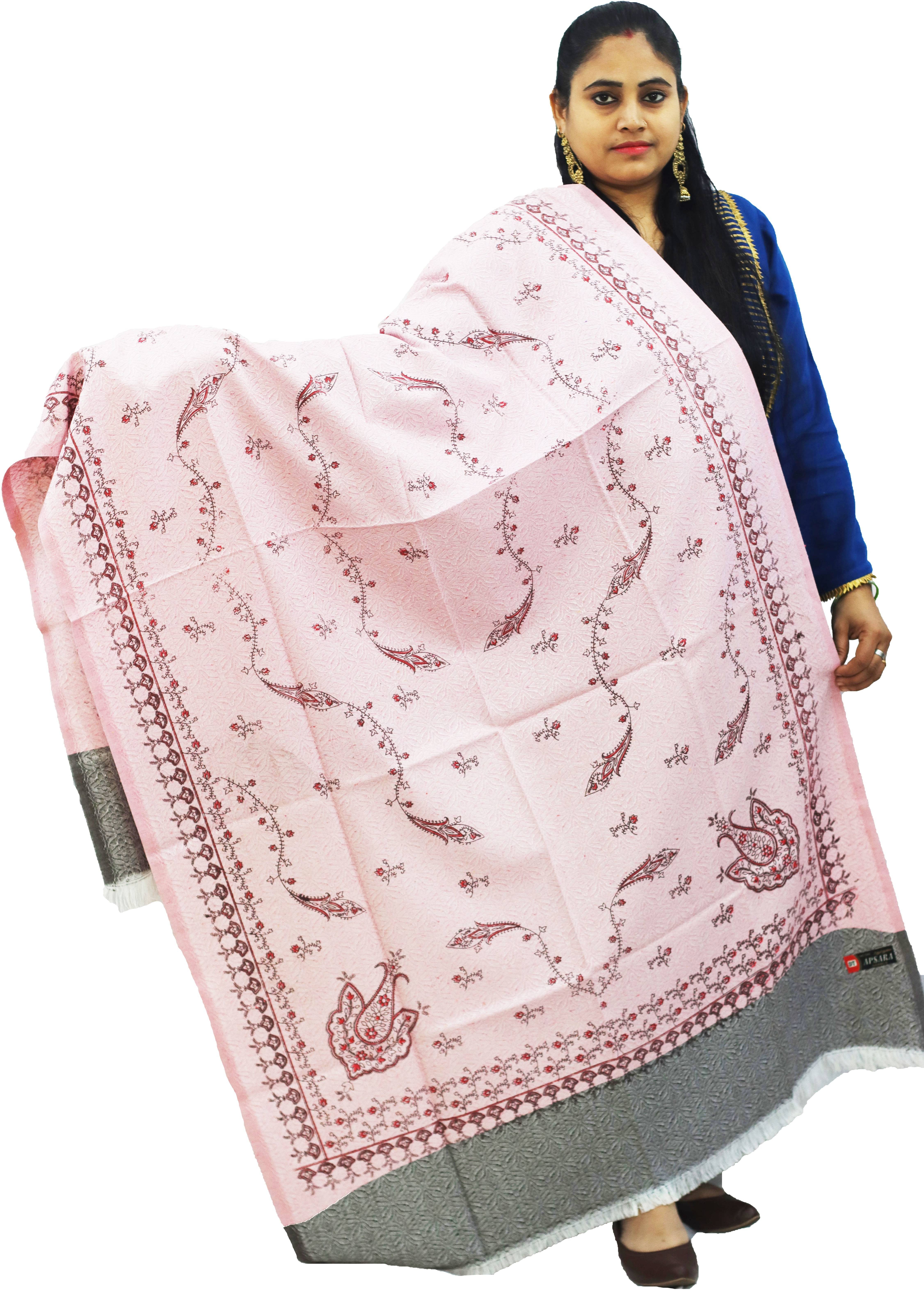     			Sprha Pink Embroidered Shawl - ( Pack of 1 )