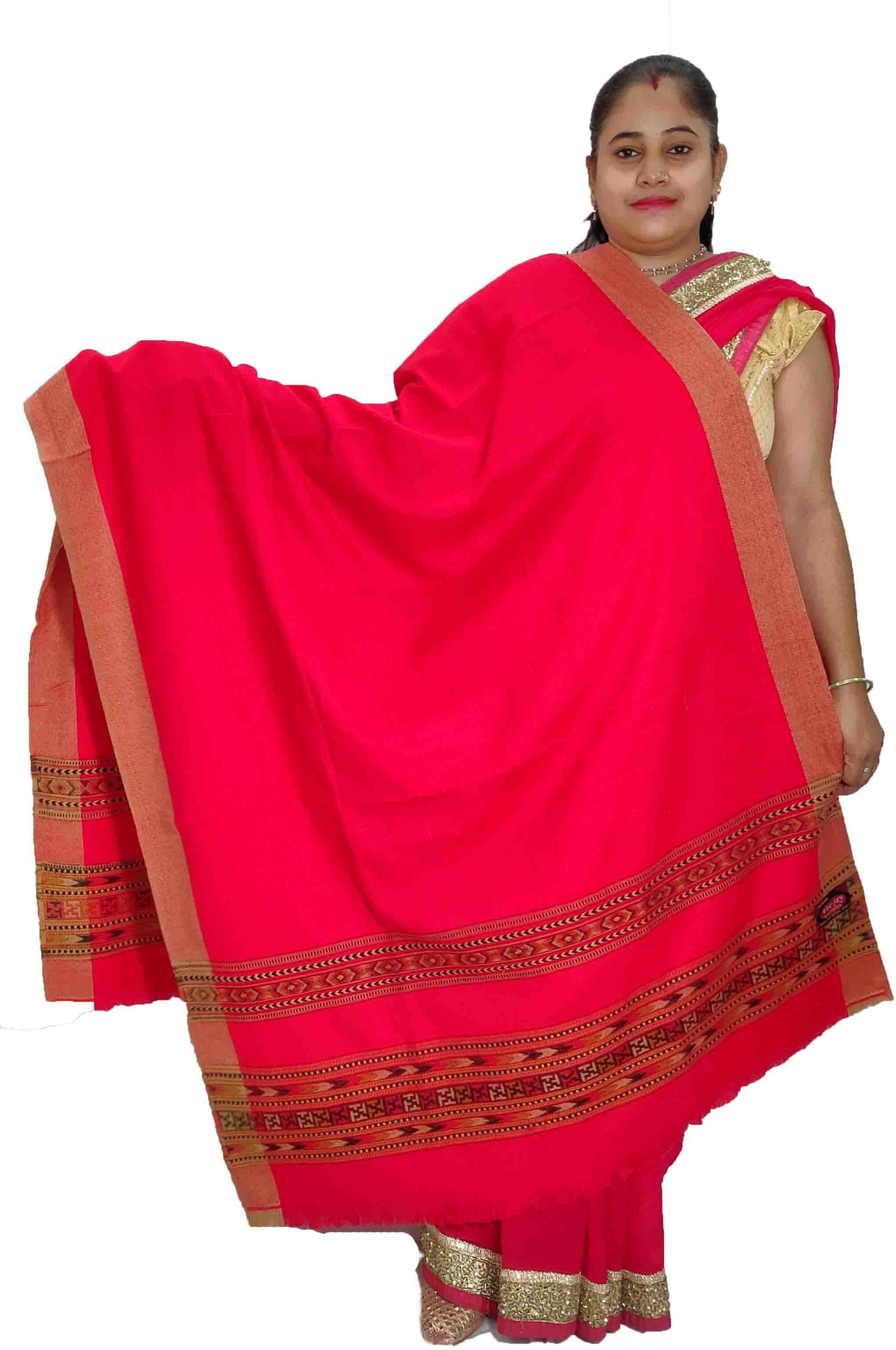     			Sprha Red Self Design Shawl - ( Pack of 1 )