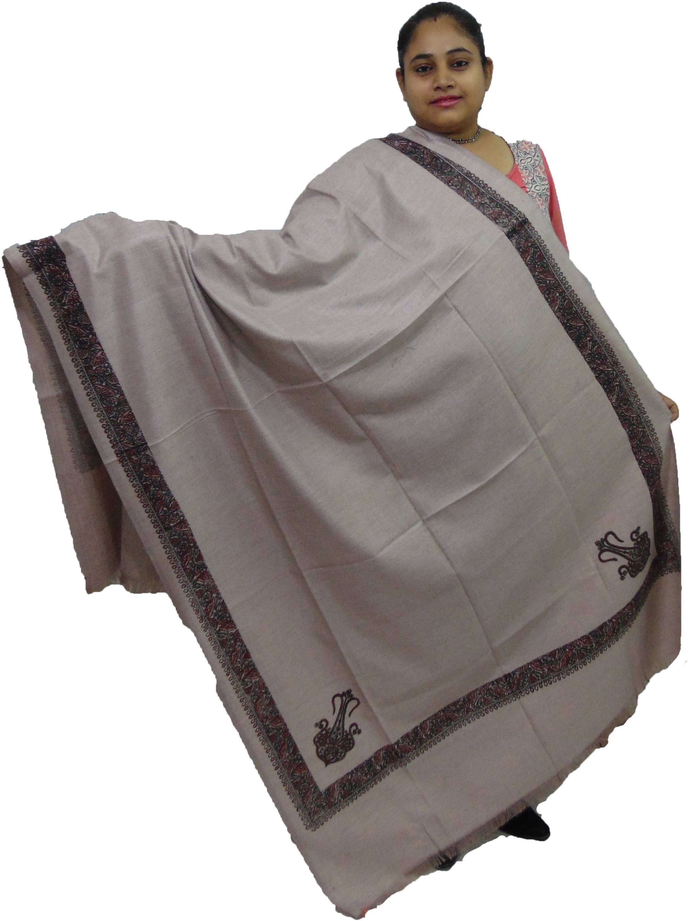 Sprha White Embroidered Shawl - ( Pack of 1 ) Sprha White Embroidered Shawl - ( Pack of 1 )