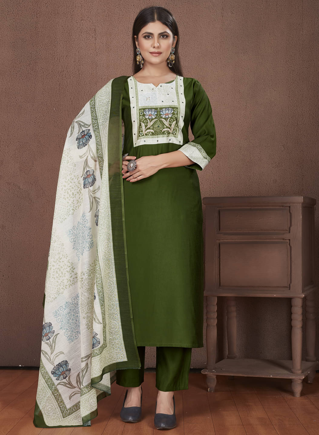 Style Samsara Silk Printed Kurti With Pants Women's Stitched Salwar Suit - Light Grey ( Pack of 1 ) Style Samsara Silk Printed Kurti With Pants Women's Stitched Salwar Suit - Light Grey ( Pack of 1 )