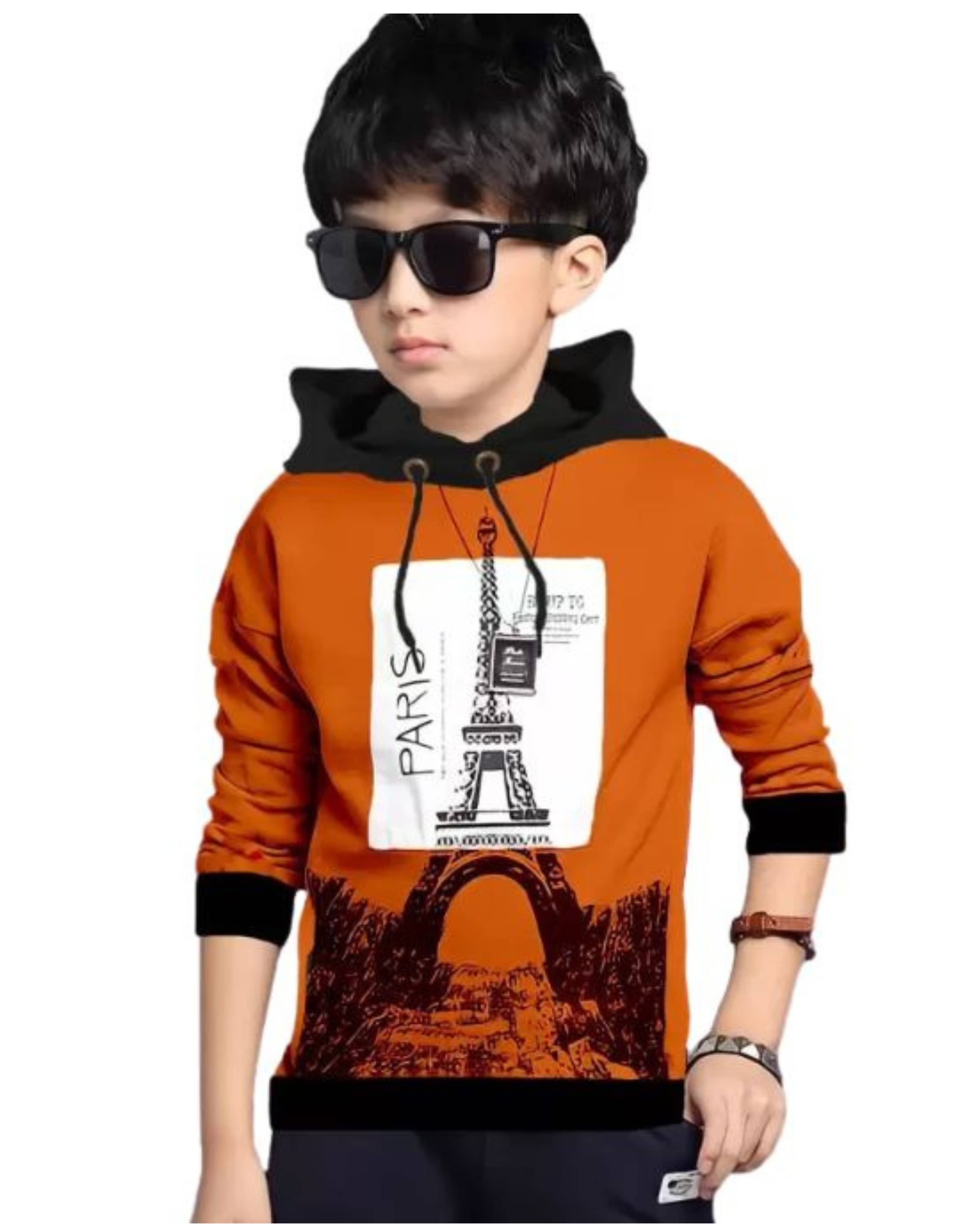     			TICOSS Pack of 1 Boys Cotton Blend T-Shirt ( Orange )