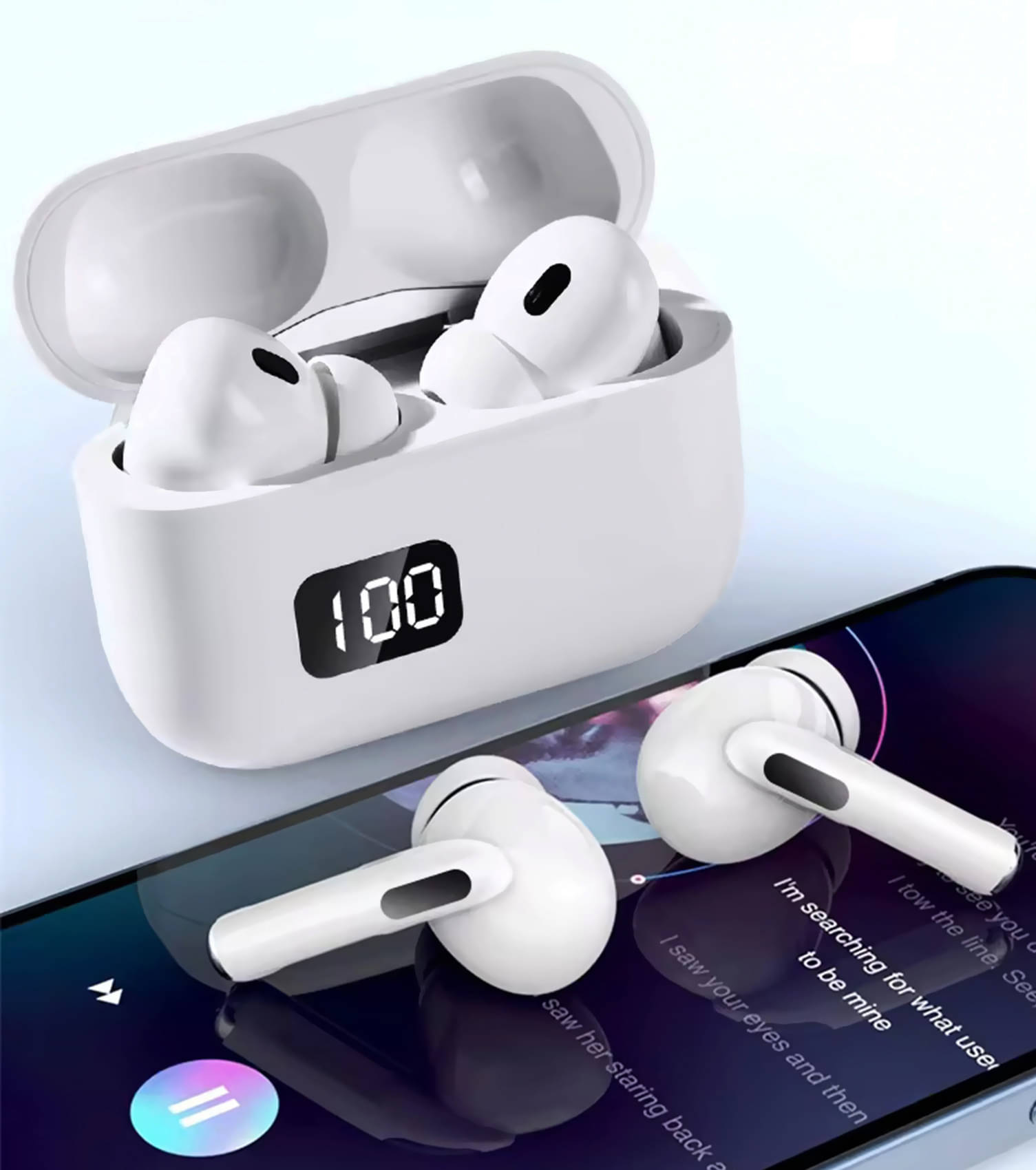     			Vertical9 Earbud Long backup In Ear TWS White