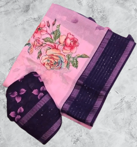 mahalaxmi fab Linen Checks Saree With Unstitched Blouse Piece ( Pink ) mahalaxmi fab Linen Checks Saree With Unstitched Blouse Piece ( Pink )