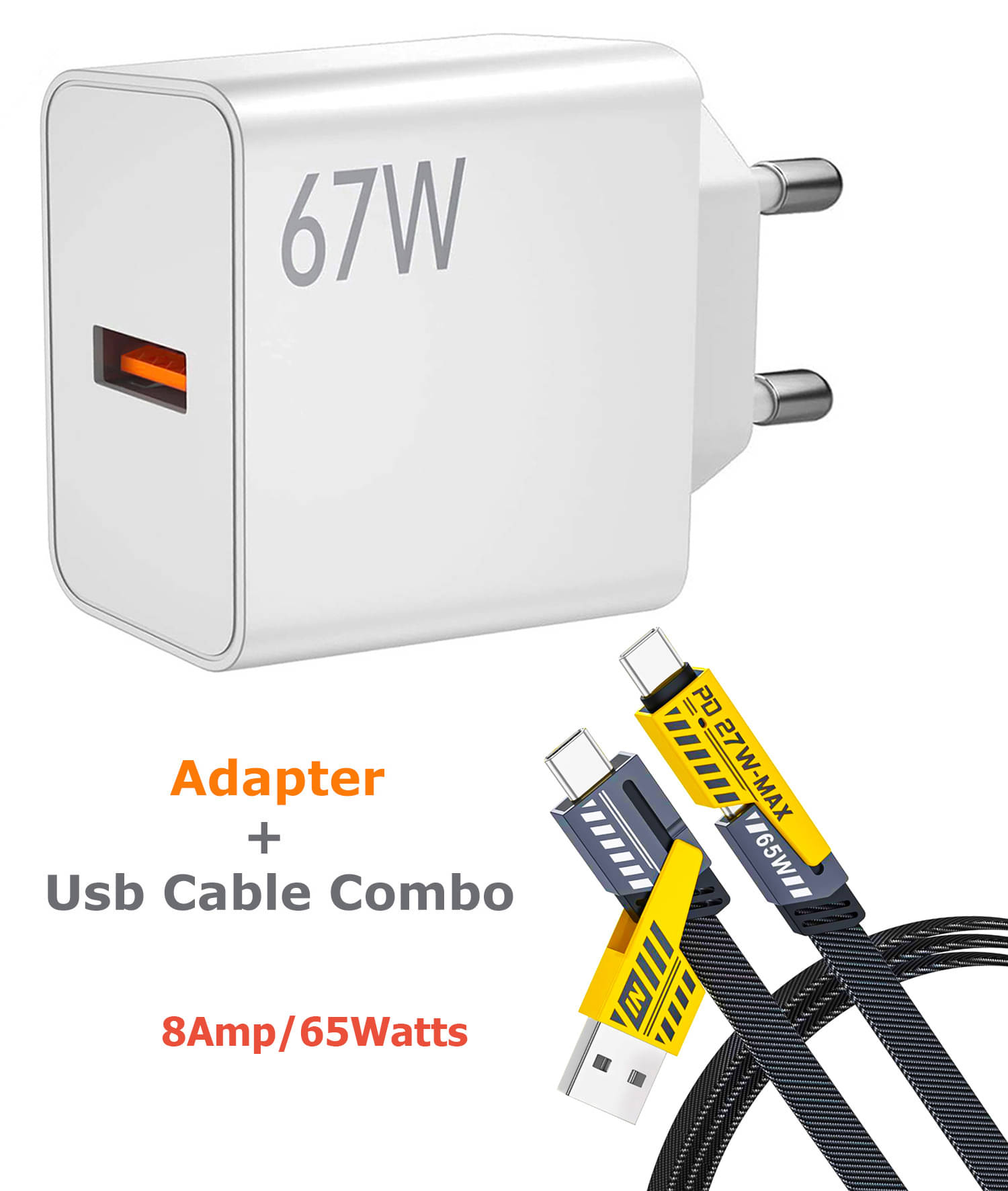 vertical9 4-in-1 8AMP Charging cable with 67Watt Fast Charger Combo 1 vertical9 4-in-1 8AMP Charging cable with 67Watt Fast Charger Combo 1