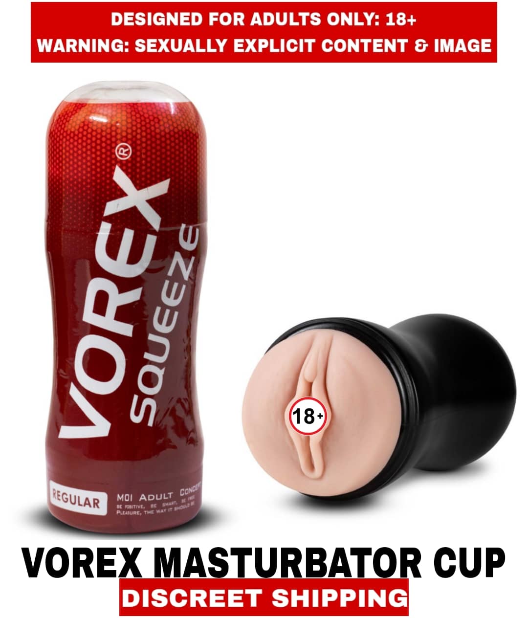 Adult Sex Toys Vorex Squeeze Real Pussy Silicon Masturbator Cup Fleshlight For Men