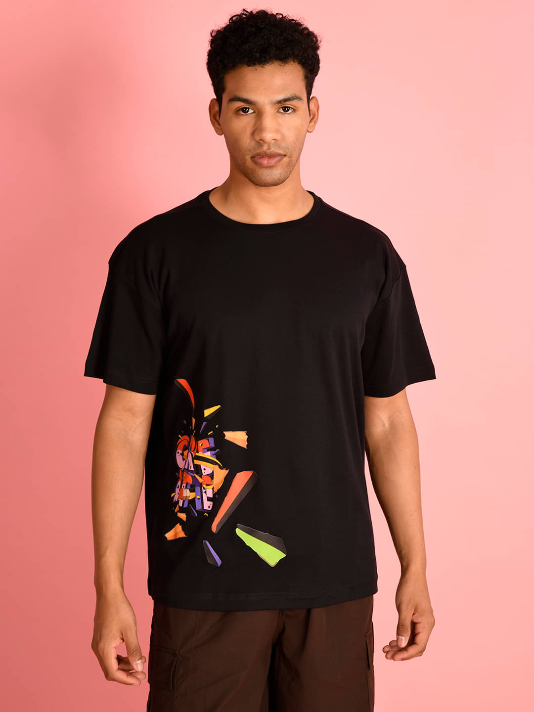 Bene Kleed Men Typography Printed Round Neck Cotton Oversized T-shirt Bene Kleed Men Typography Printed Round Neck Cotton Oversized T-shirt