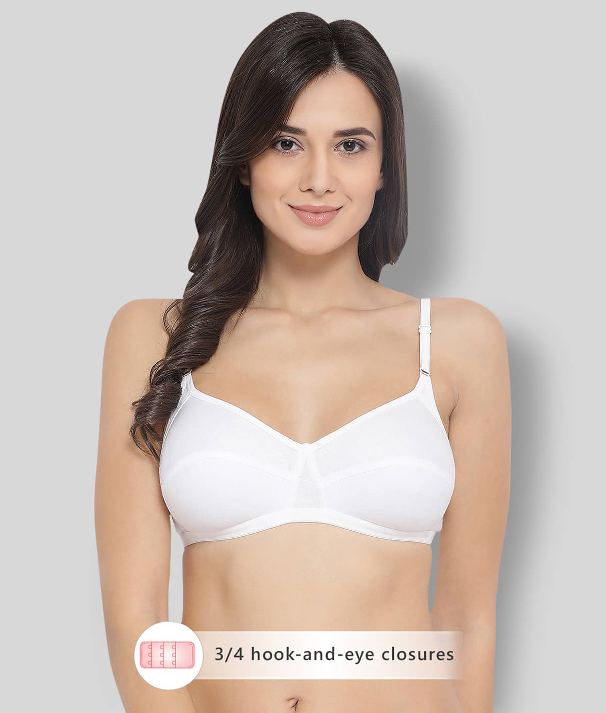 Clovia Cotton Non Padded Women's Everyday Bra ( White )