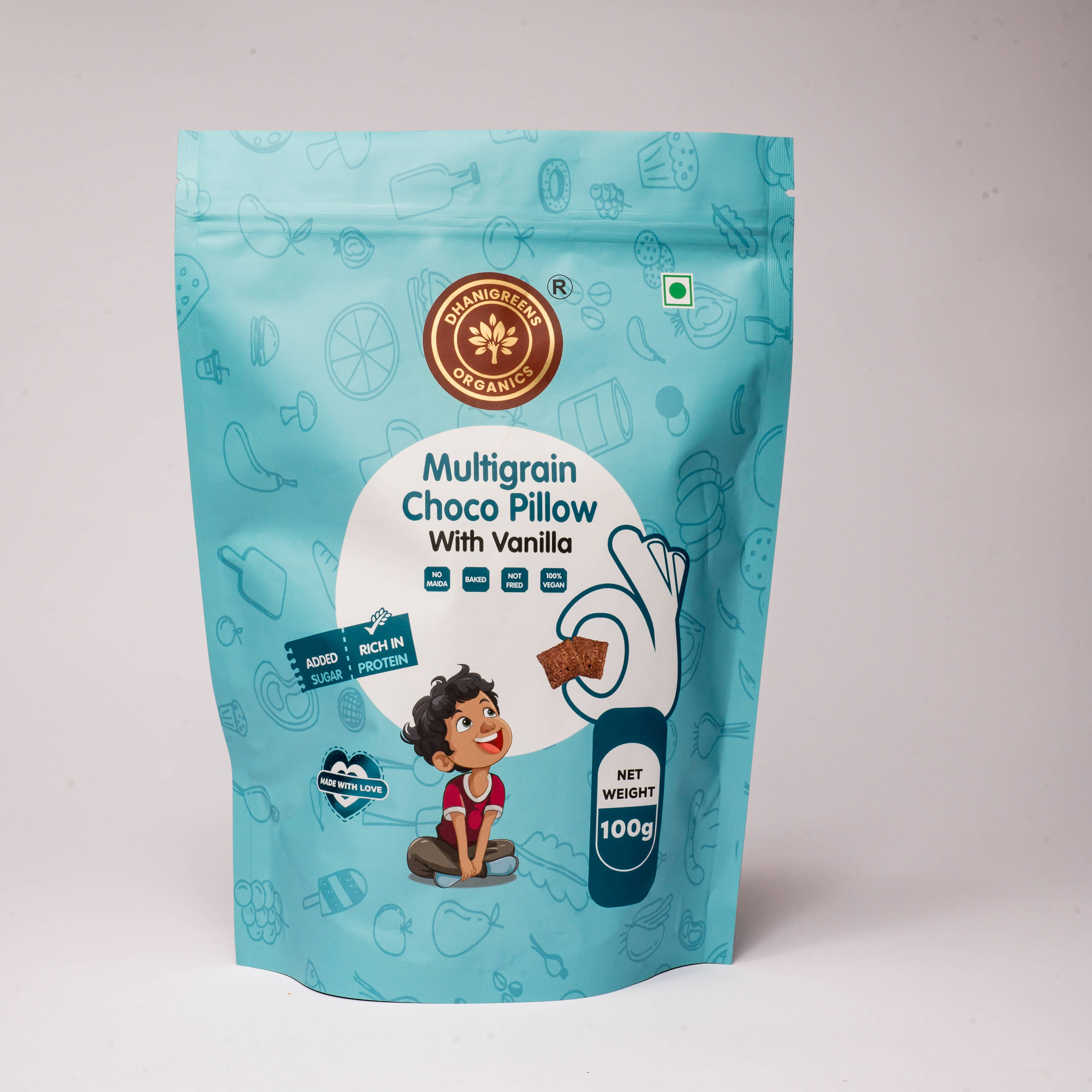     			DHANIGREENS ORGANICS Choco Puffed Snacks 100 g