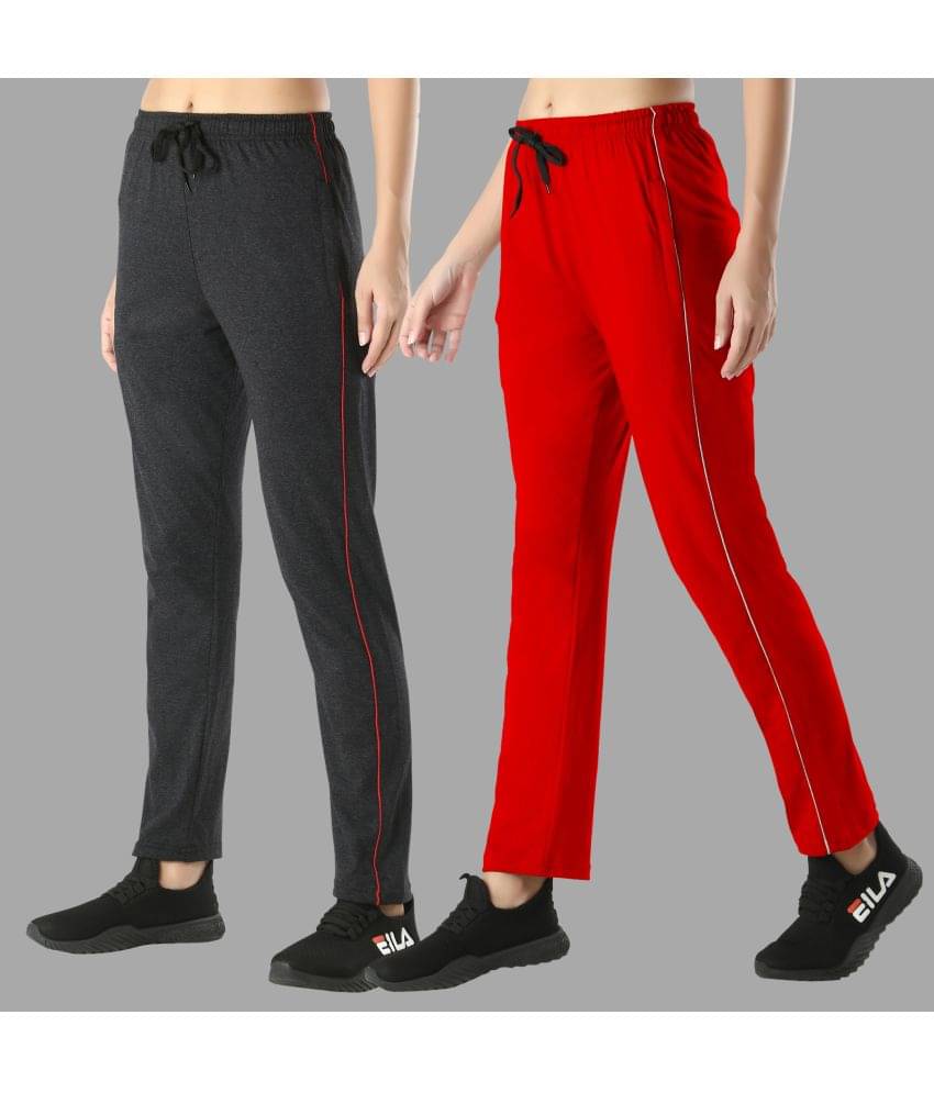     			Diaz - Multicolor Cotton Women's Running Trackpants ( Pack of 2 )