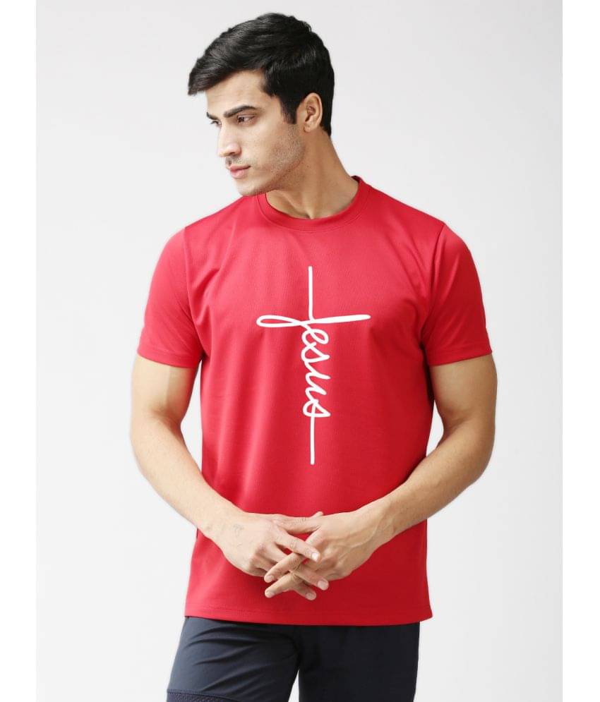     			EPPE Pack of 1 Polyester Regular Fit Men's T-Shirt ( Red )